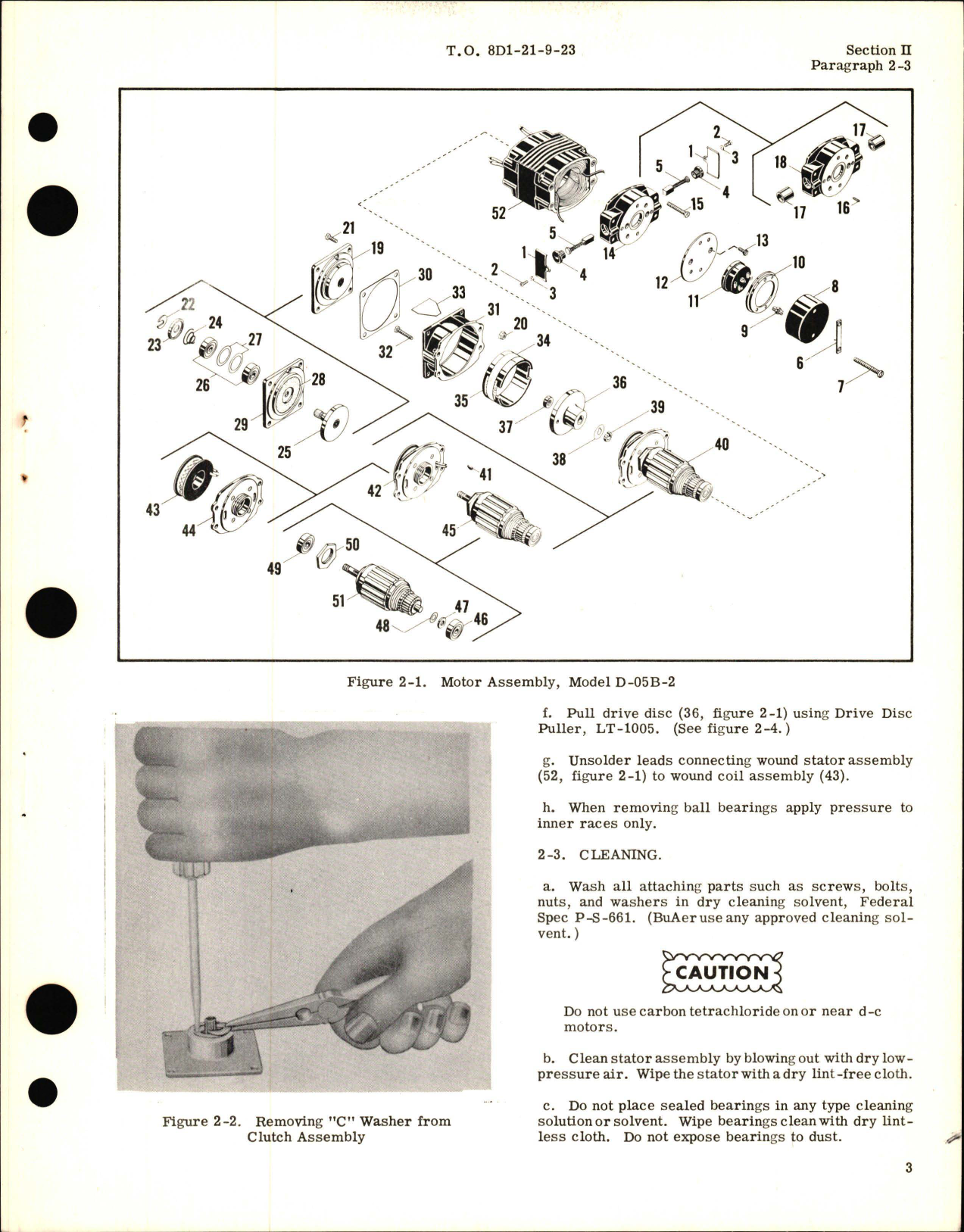 Sample page 5 from AirCorps Library document: Overhaul Instructions for Fractional Horsepower Electric Motors - D Frame Series