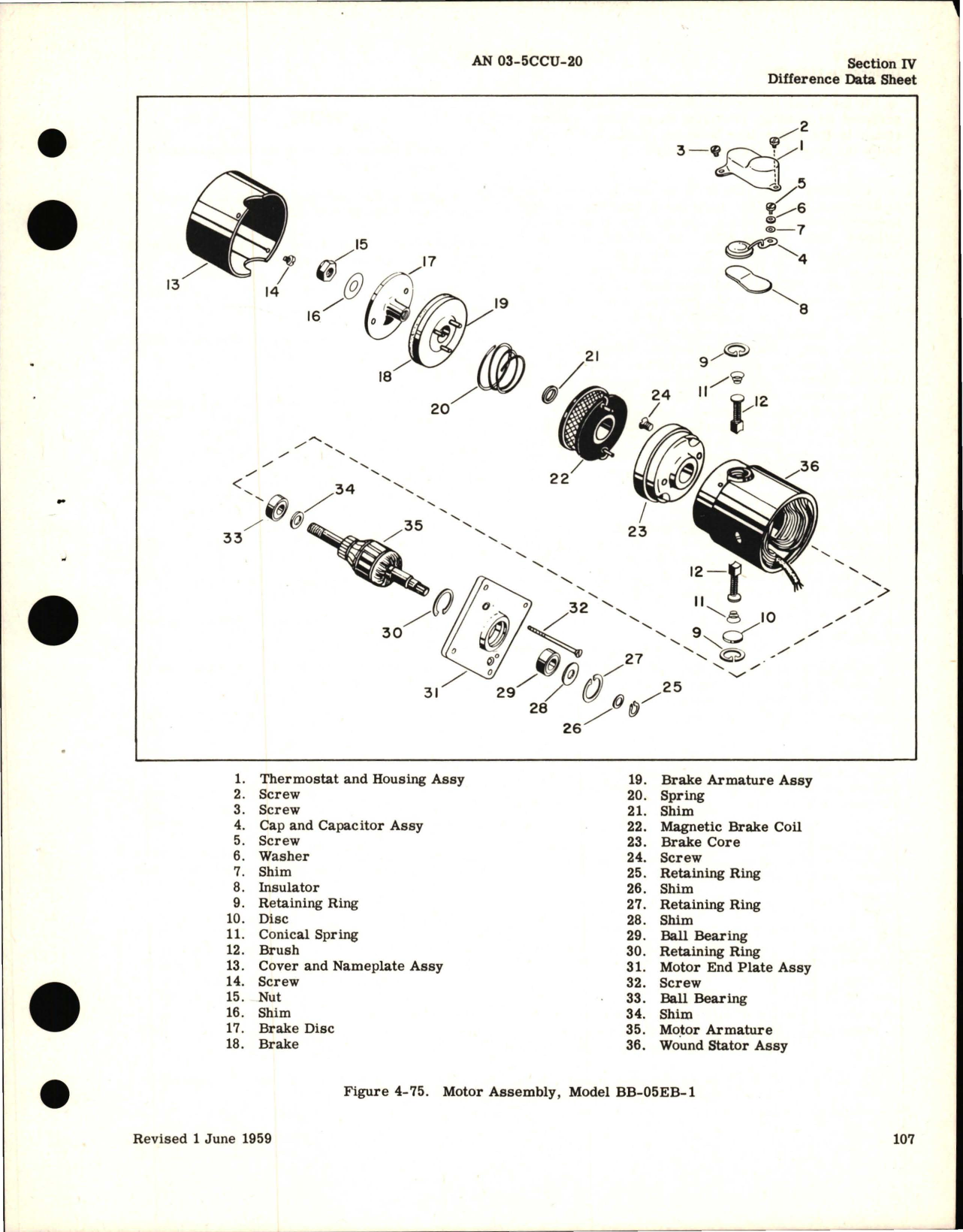 Sample page 7 from AirCorps Library document: Overhaul Instructions for Fractional Horsepower Motors - B Frame Series 