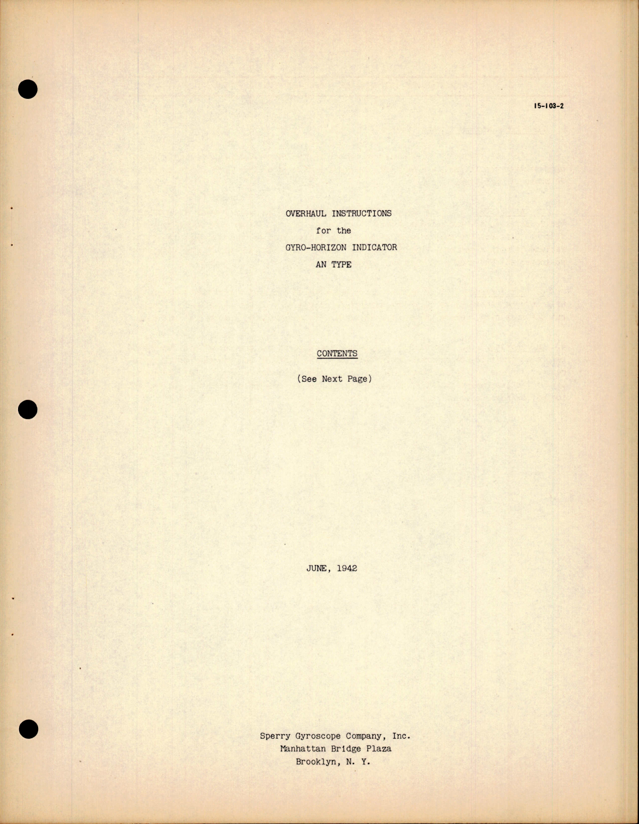 Sample page 1 from AirCorps Library document: Overhaul Instructions for Gyro-Horizon Indicator AN Type