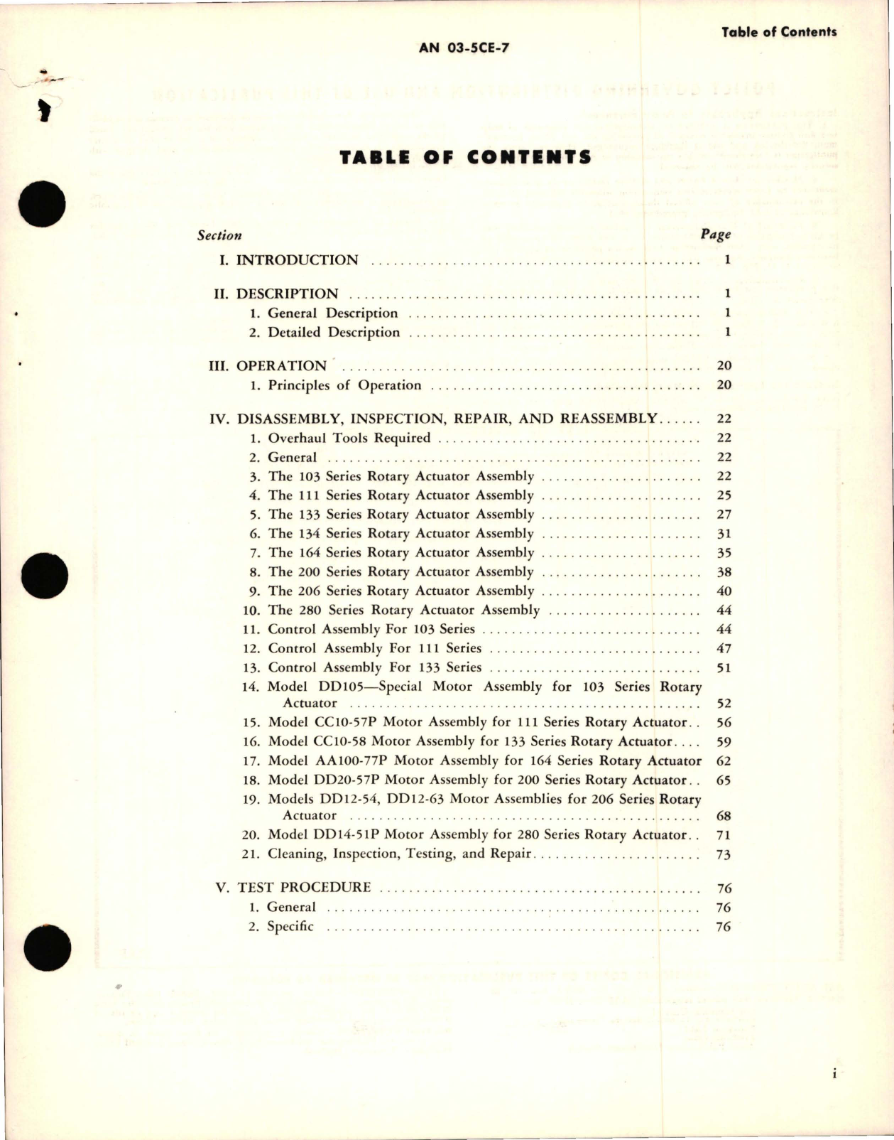 Sample page 7 from AirCorps Library document: Revision to Overhaul Instructions with Parts Catalog for Rotary Actuators