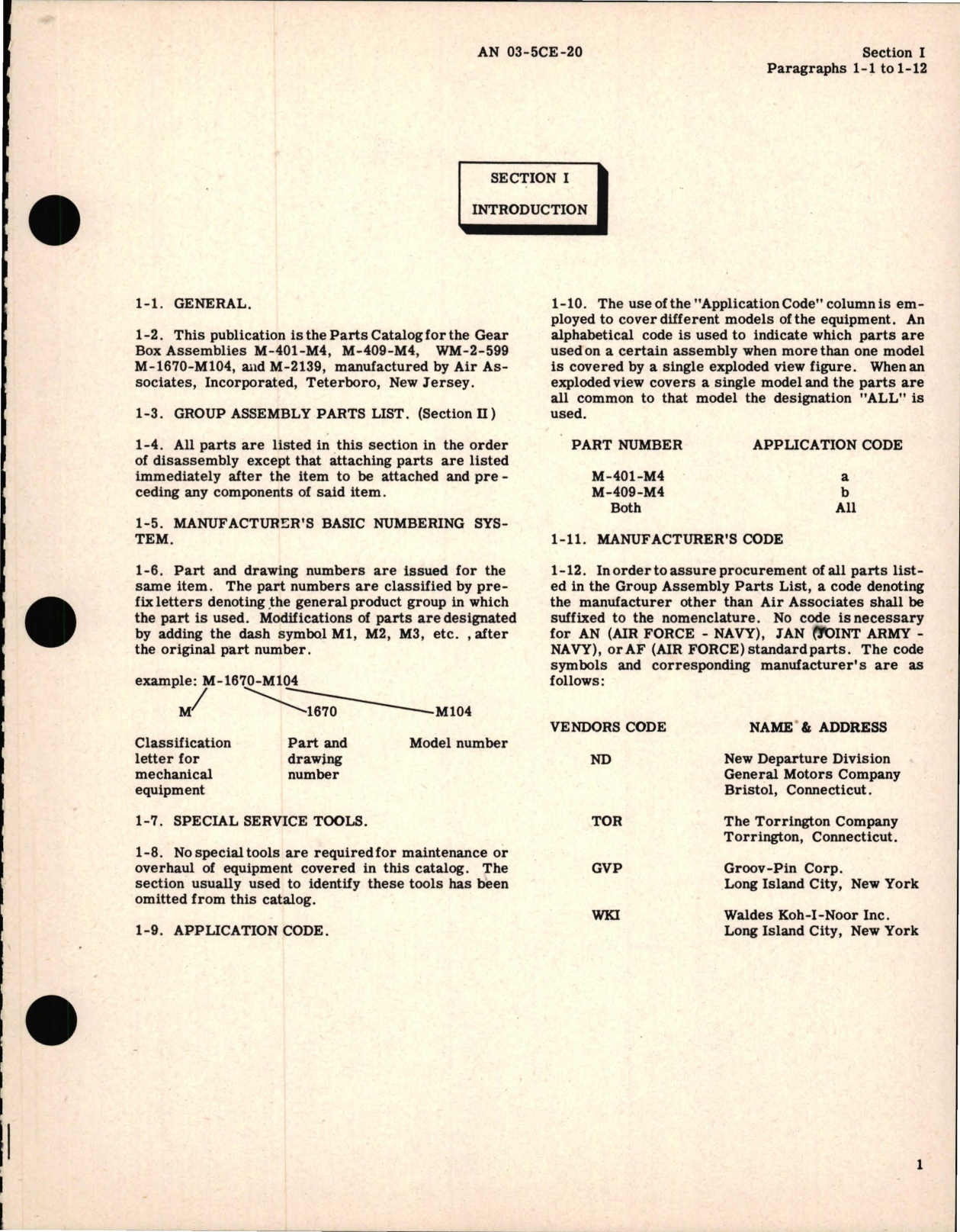 Sample page 5 from AirCorps Library document: Parts Catalog for Gear Box and Drive Assemblies 