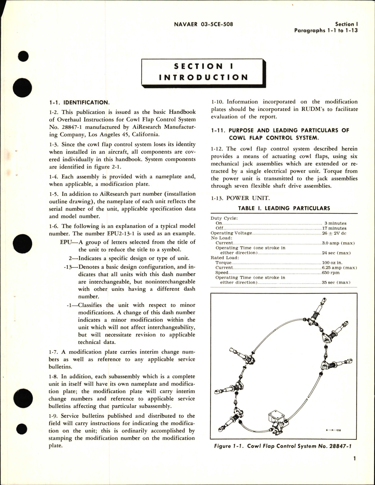 Sample page 5 from AirCorps Library document: Overhaul Instructions for Cowl Flap Control System - Part 28847-1
