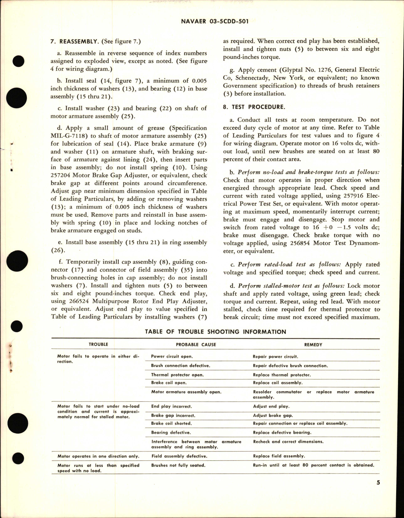Sample page 5 from AirCorps Library document: Overhaul Instructions with Parts Breakdown for Motor, 0.15 HP, 26 Volt Direct Current - Part 32370-6