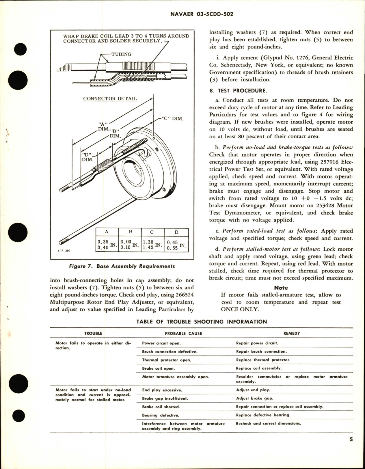 Sample page 5 from AirCorps Library document: Overhaul Instructions with Parts Breakdown for Motor, 0.07 HP Aircraft Direct Current - Part 32355-6