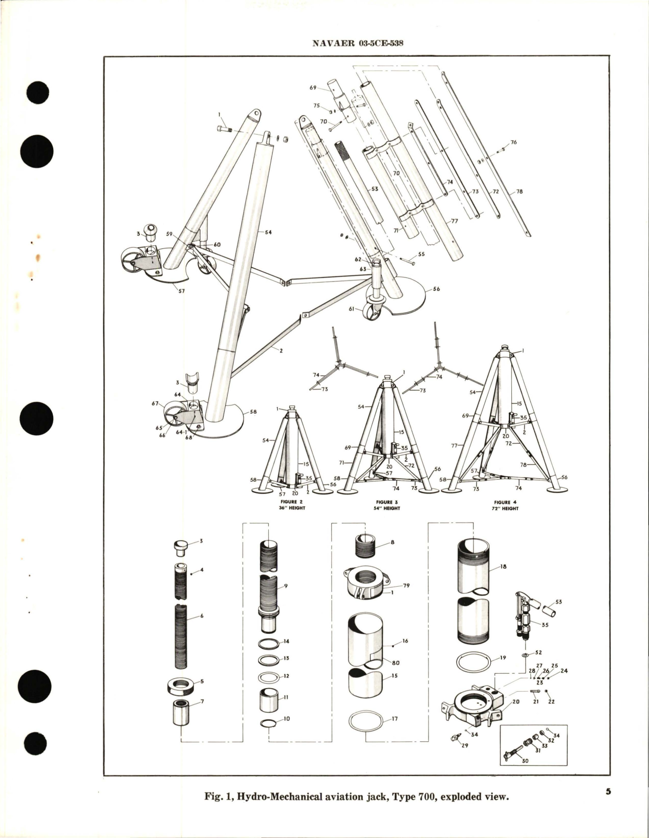 Sample page 5 from AirCorps Library document: Operations, Service and Overhaul Instructions with Parts Breakdown for Hydro Mechanical Aviation Jack, Single Stage Type 700