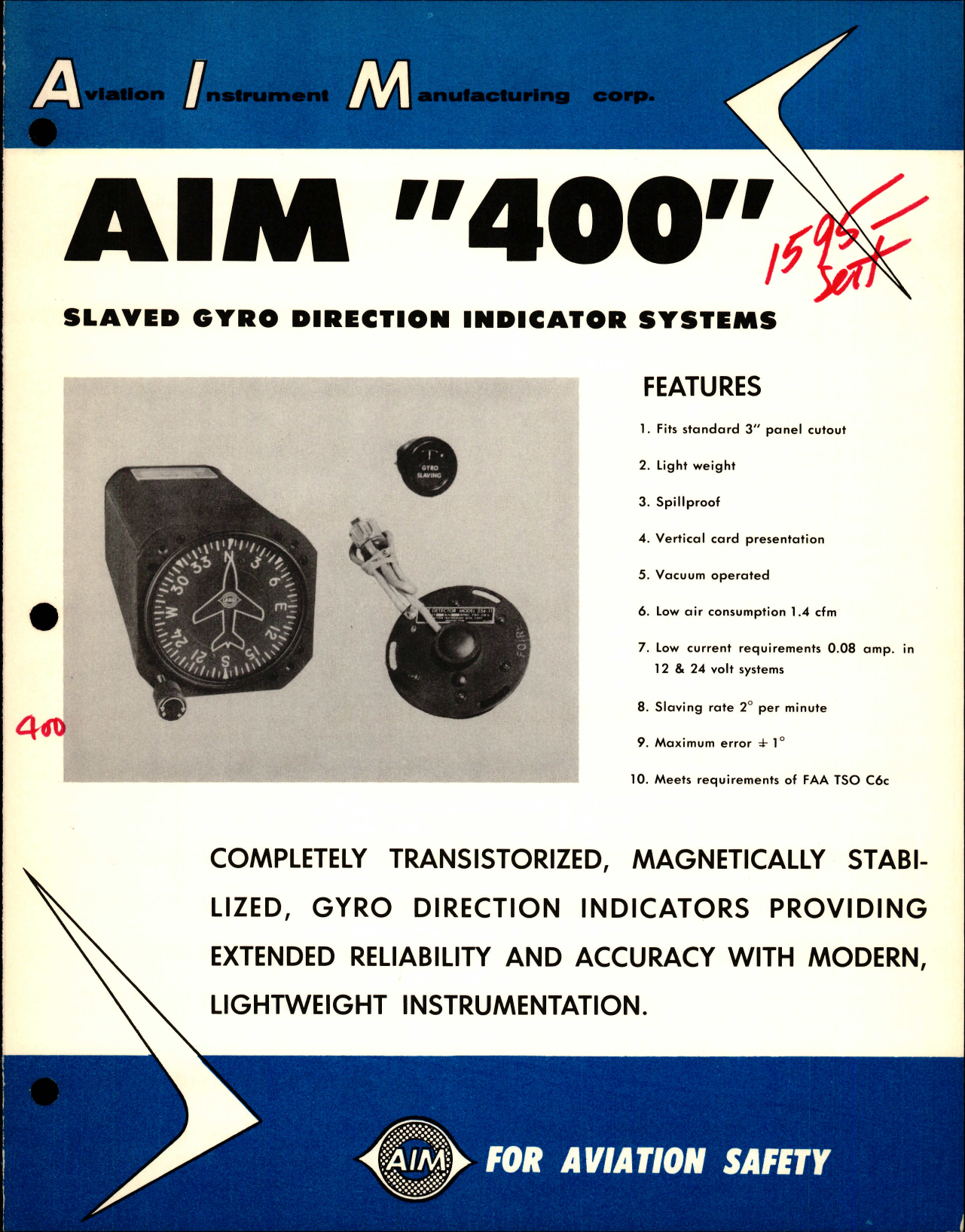 Sample page 1 from AirCorps Library document: AIM 400 Series, Slaved Gyro Direction Indicator Systems