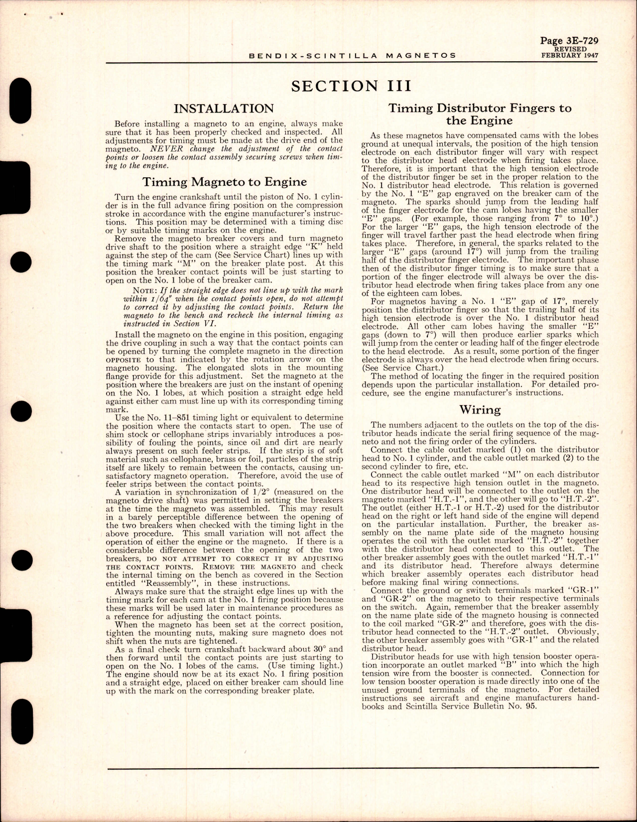 Sample page 5 from AirCorps Library document: Service Instructions for Bendix-Scintilla Aircraft Magnetos Types DF18RN and DF18LN