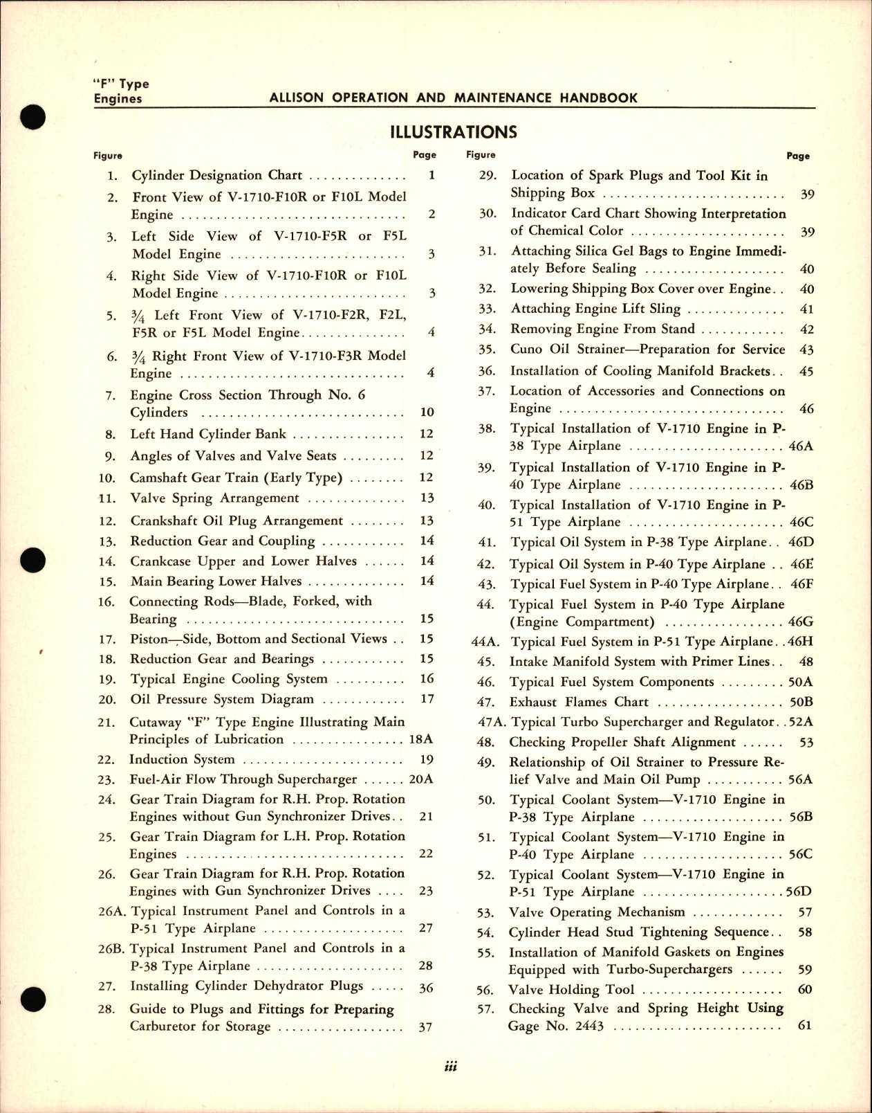 Sample page 5 from AirCorps Library document: Operation and Maintenance for Allison V-1710 F Type Engines