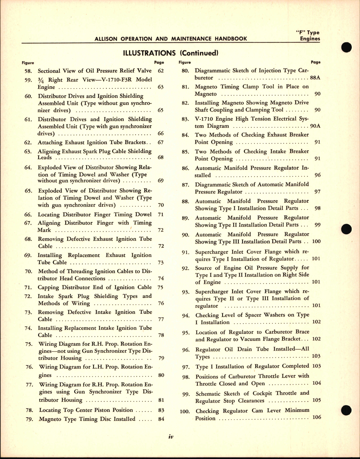 Sample page 6 from AirCorps Library document: Operation and Maintenance for Allison V-1710 F Type Engines