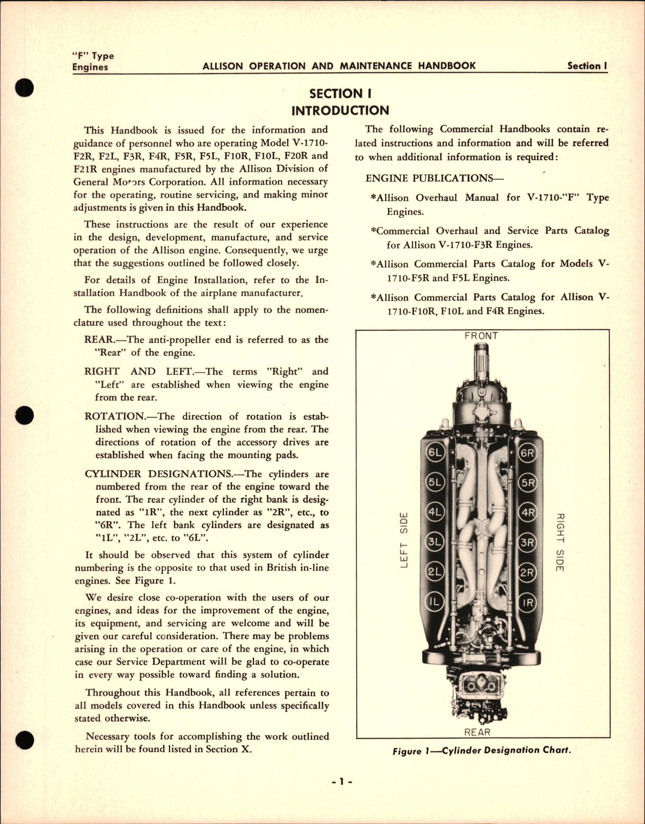 Sample page 7 from AirCorps Library document: Operation and Maintenance for Allison V-1710 F Type Engines