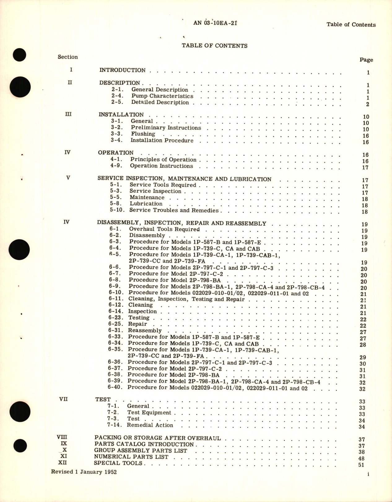 Sample page 5 from AirCorps Library document: Operation, Service, and Overhaul Instructions with Parts Catalog for Engine Driven, Gear Type High Pressure Fuel Pumps 