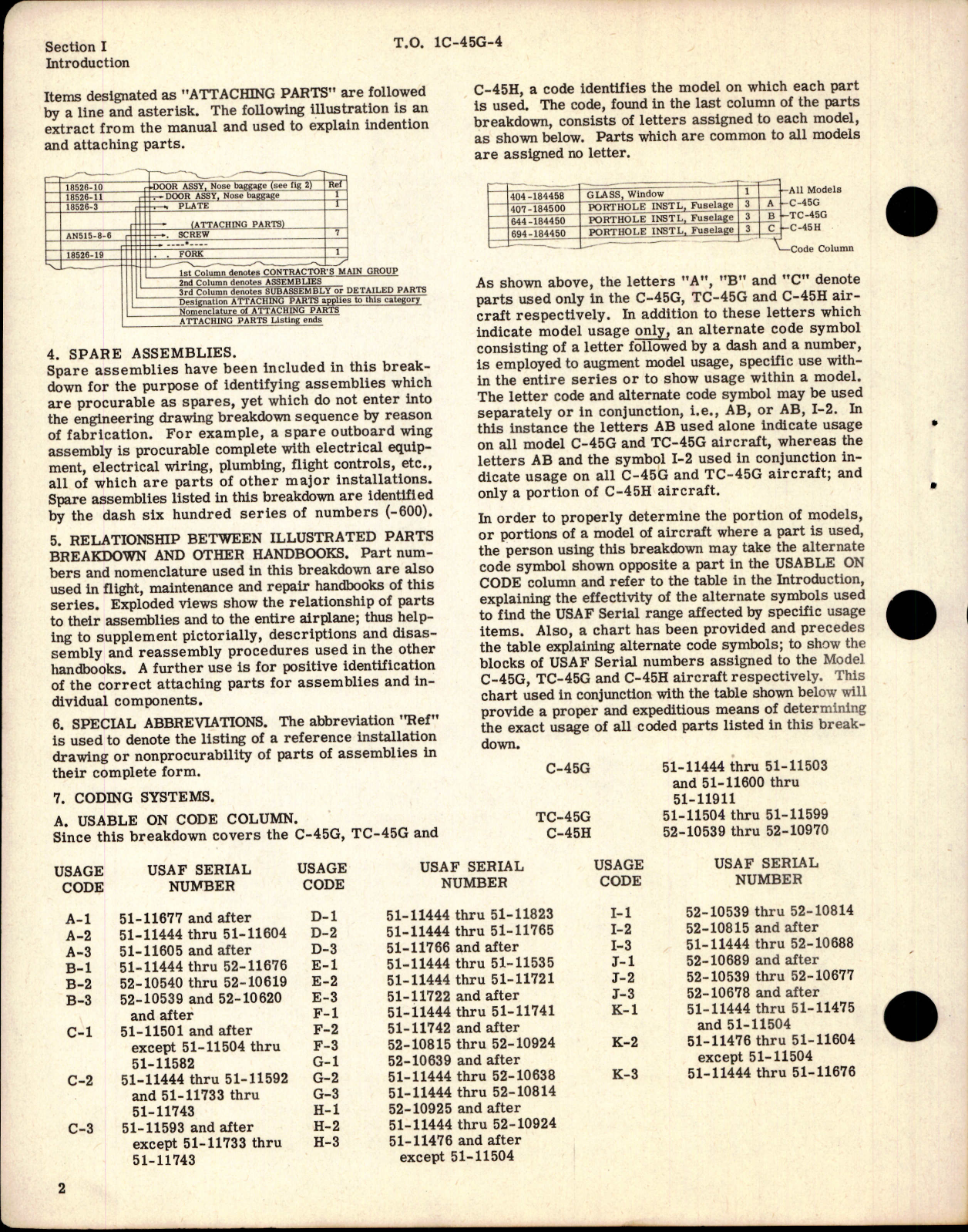 Sample page 8 from AirCorps Library document: Illustrated Parts Breakdown for C-45G, TC-45G, and C-45H