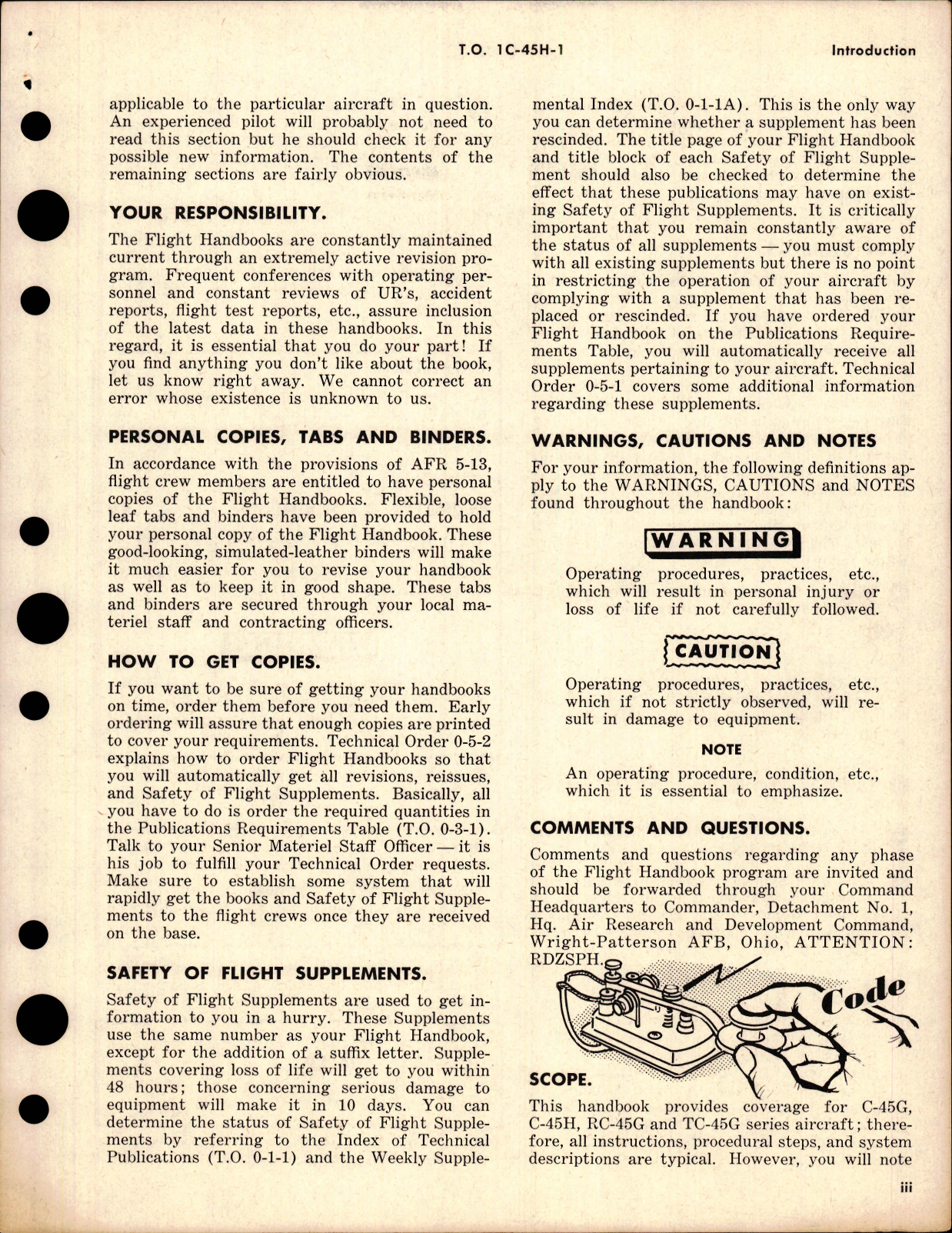 Sample page 5 from AirCorps Library document: Flight Handbook for C-45G, TC-45G, and C-45H