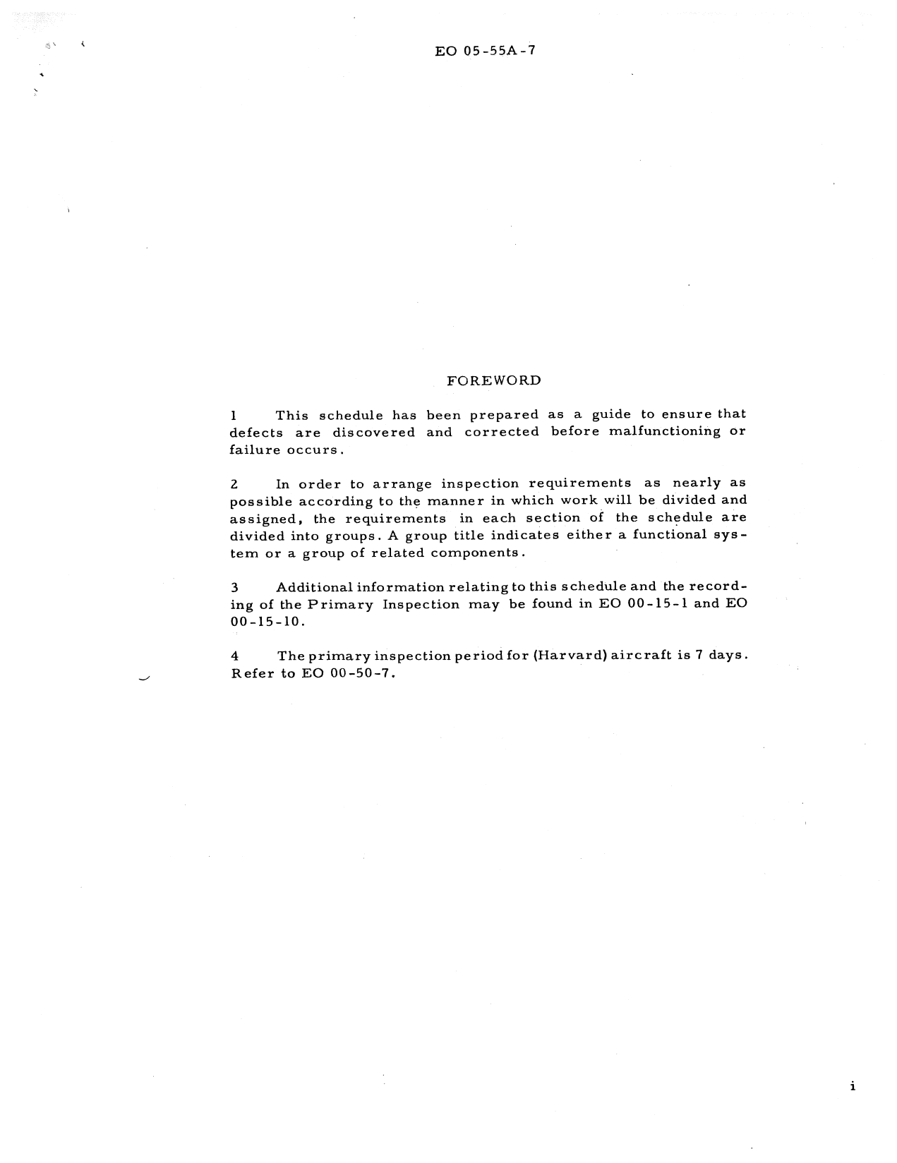 Sample page 3 from AirCorps Library document: Maintenance Schedule Primary Inspection for Harvard 2, 2A, and 4