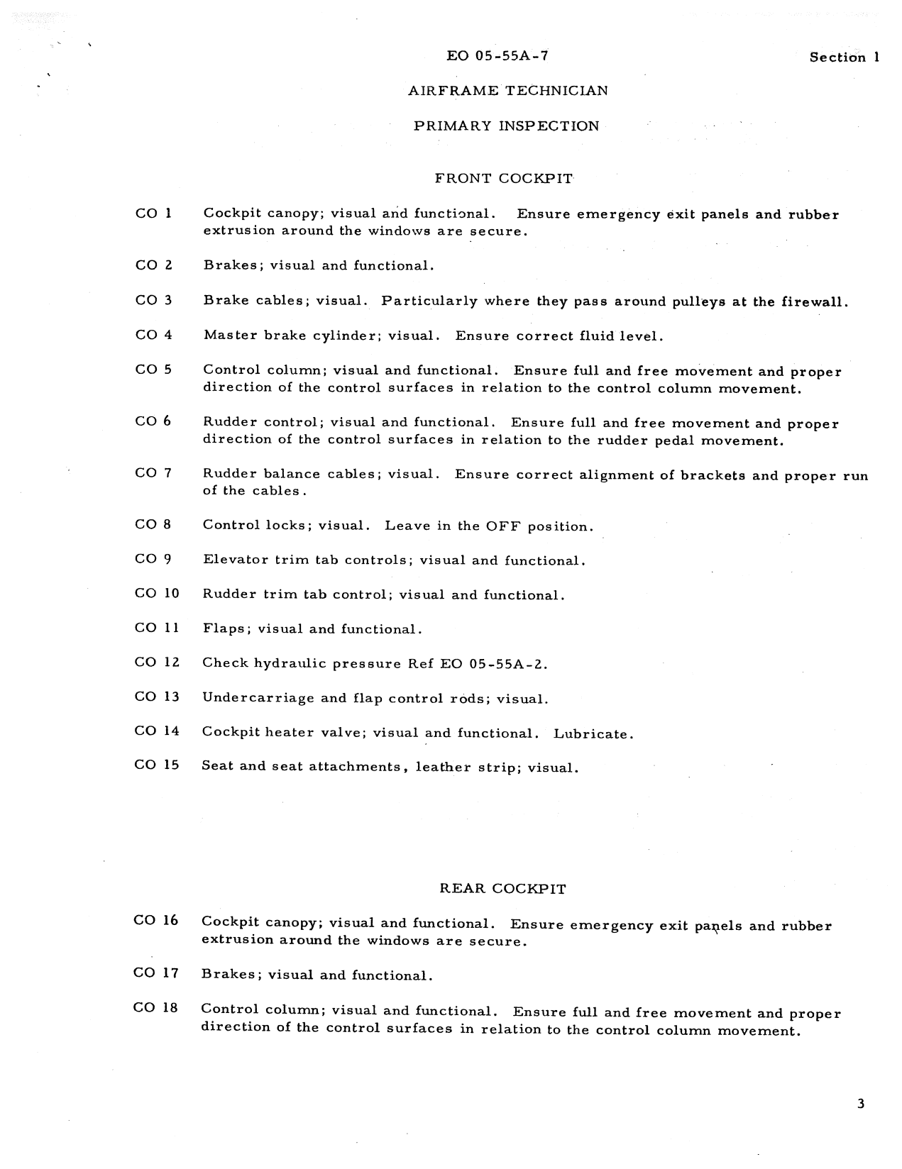 Sample page 9 from AirCorps Library document: Maintenance Schedule Primary Inspection for Harvard 2, 2A, and 4