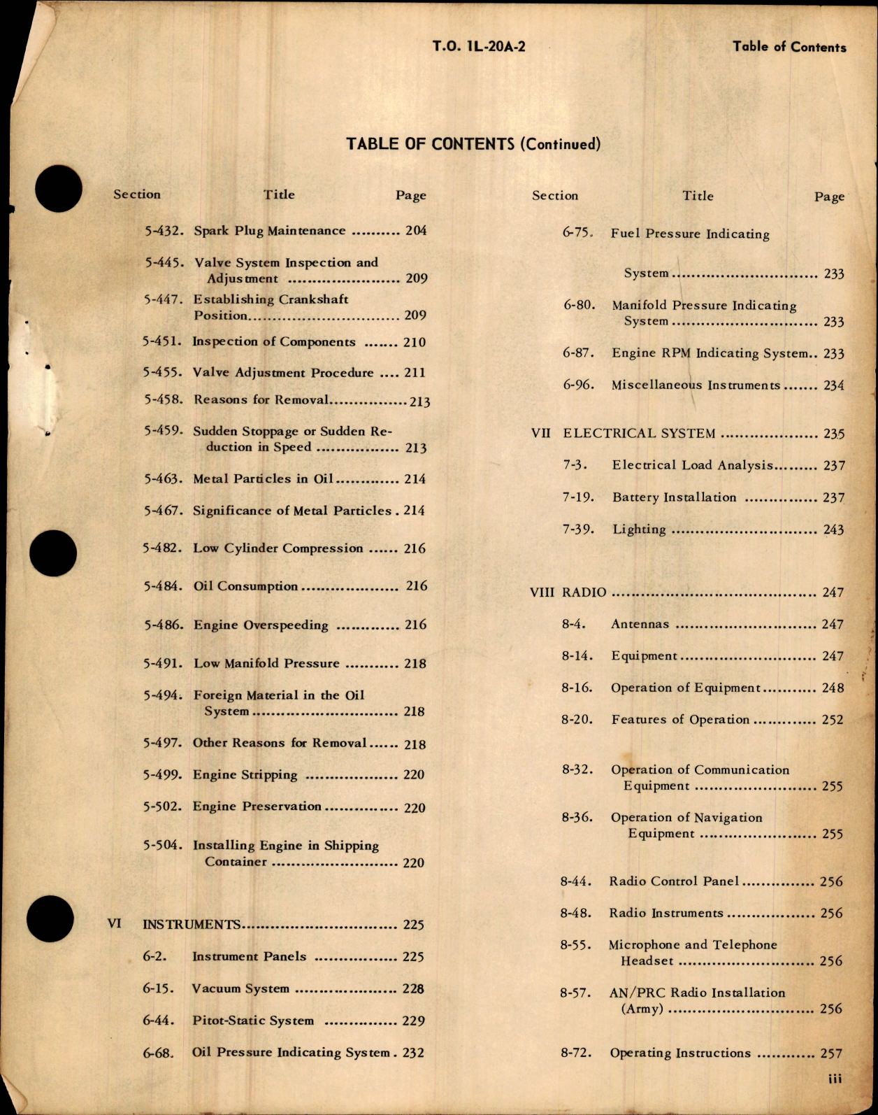 Sample page 1 from AirCorps Library document: Maintenance Manual for L-20A 