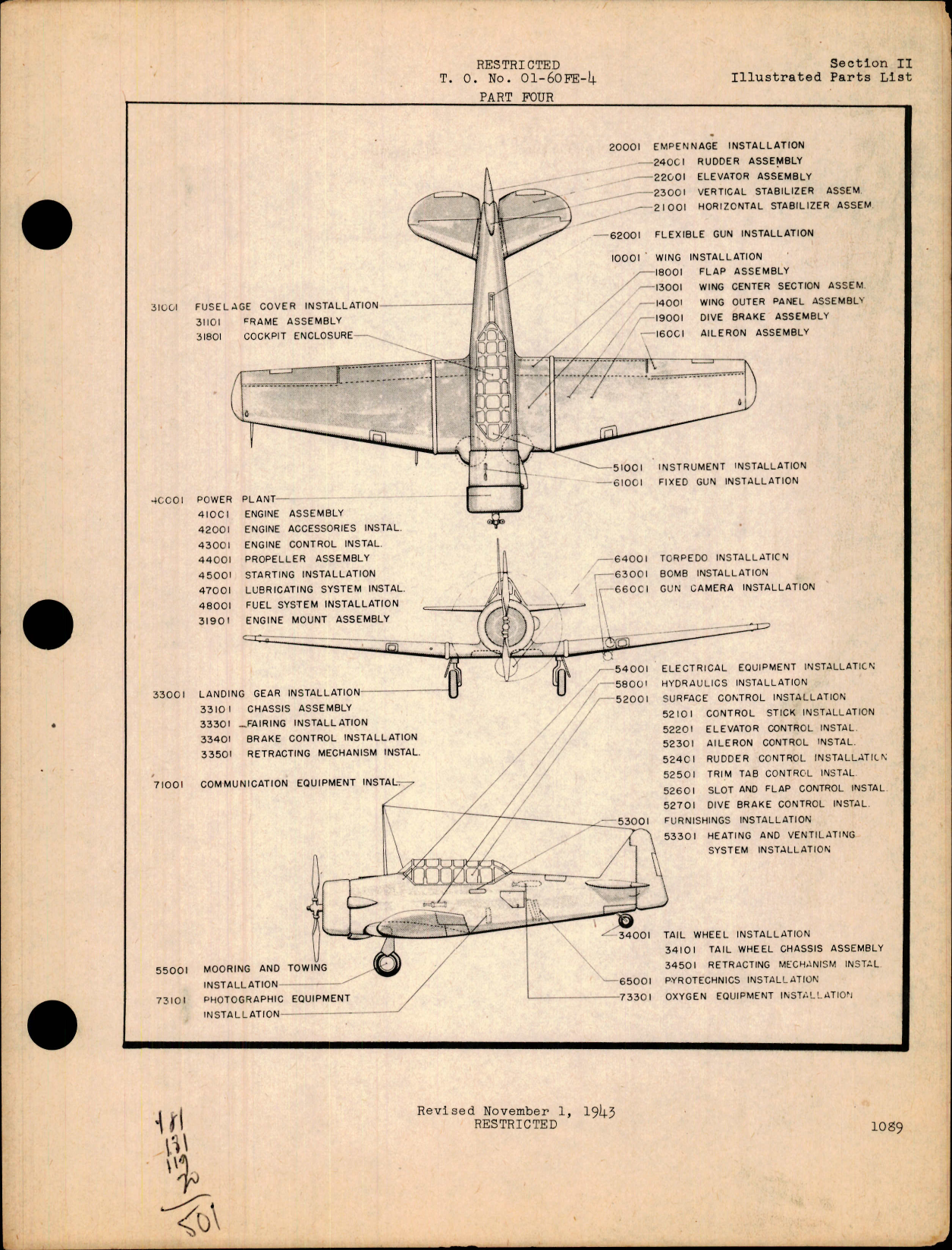 Sample page 7 from AirCorps Library document: Parts Catalog for AT-6C-15-NA and SNJ-4 (Part Four)