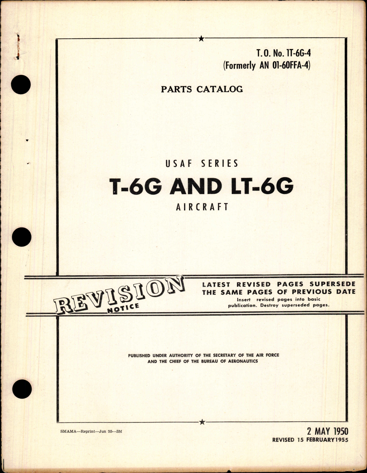 Sample page 1 from AirCorps Library document: Parts Catalog for T-6G and LT-6G