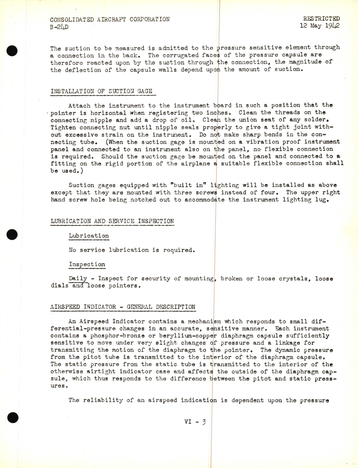 Sample page 7 from AirCorps Library document: Instruments and Vacuum System Lecture, B-24D Model - Familiarization Manual