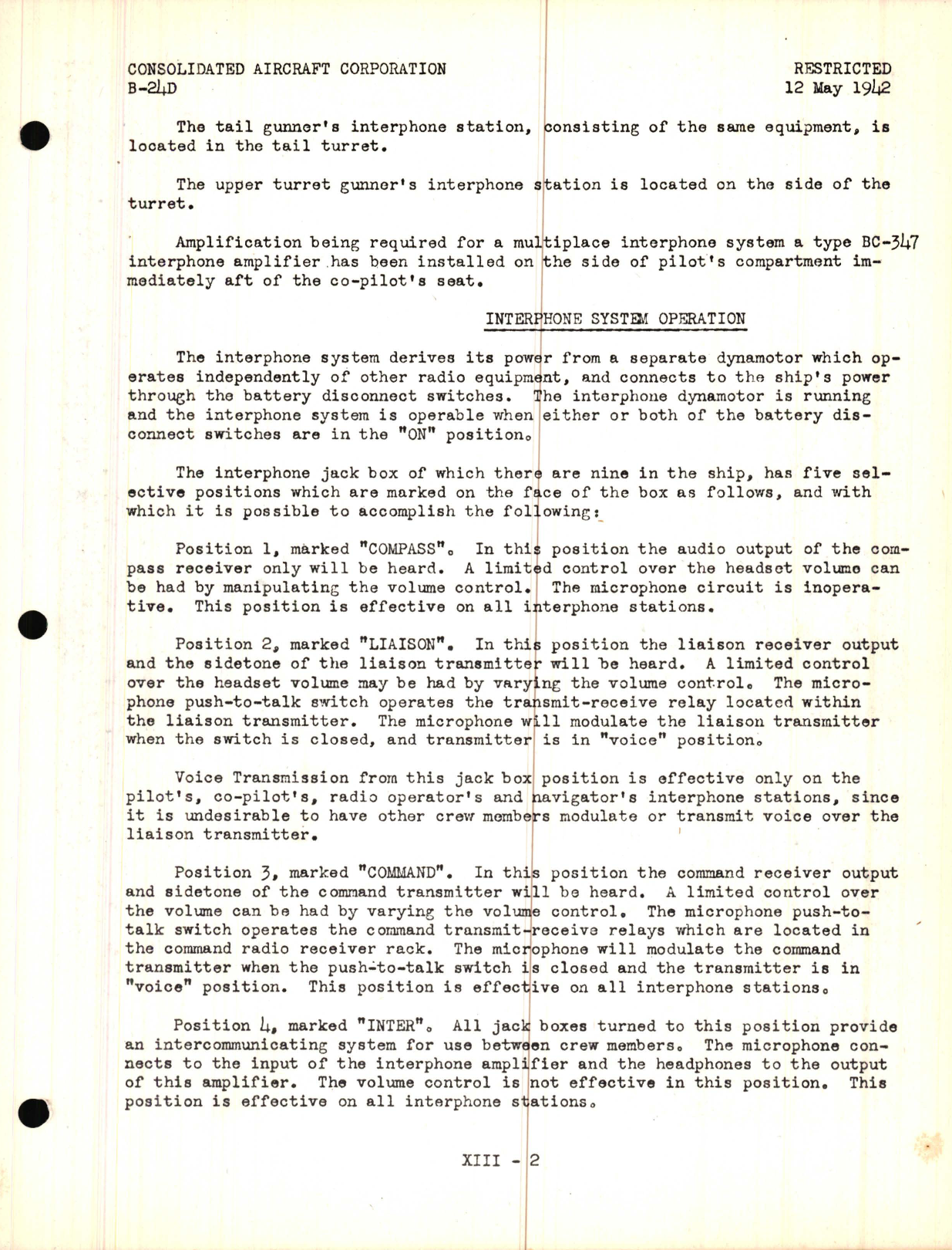 Sample page 7 from AirCorps Library document: Radio Equipment Lecture, B-24D Model - Familiarization Manual