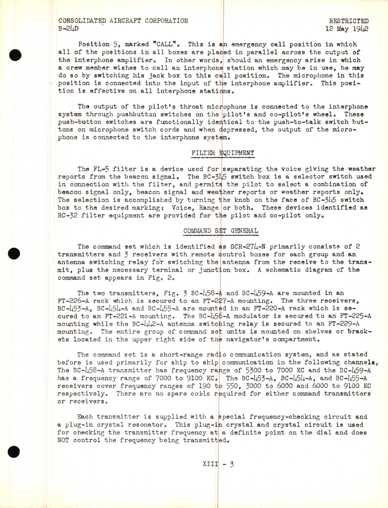 Sample page 9 from AirCorps Library document: Radio Equipment Lecture, B-24D Model - Familiarization Manual