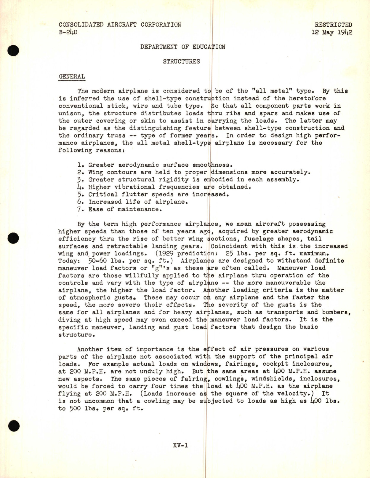 Sample page 5 from AirCorps Library document: Structures Lecture, B-24D Model - Familiarization Manual