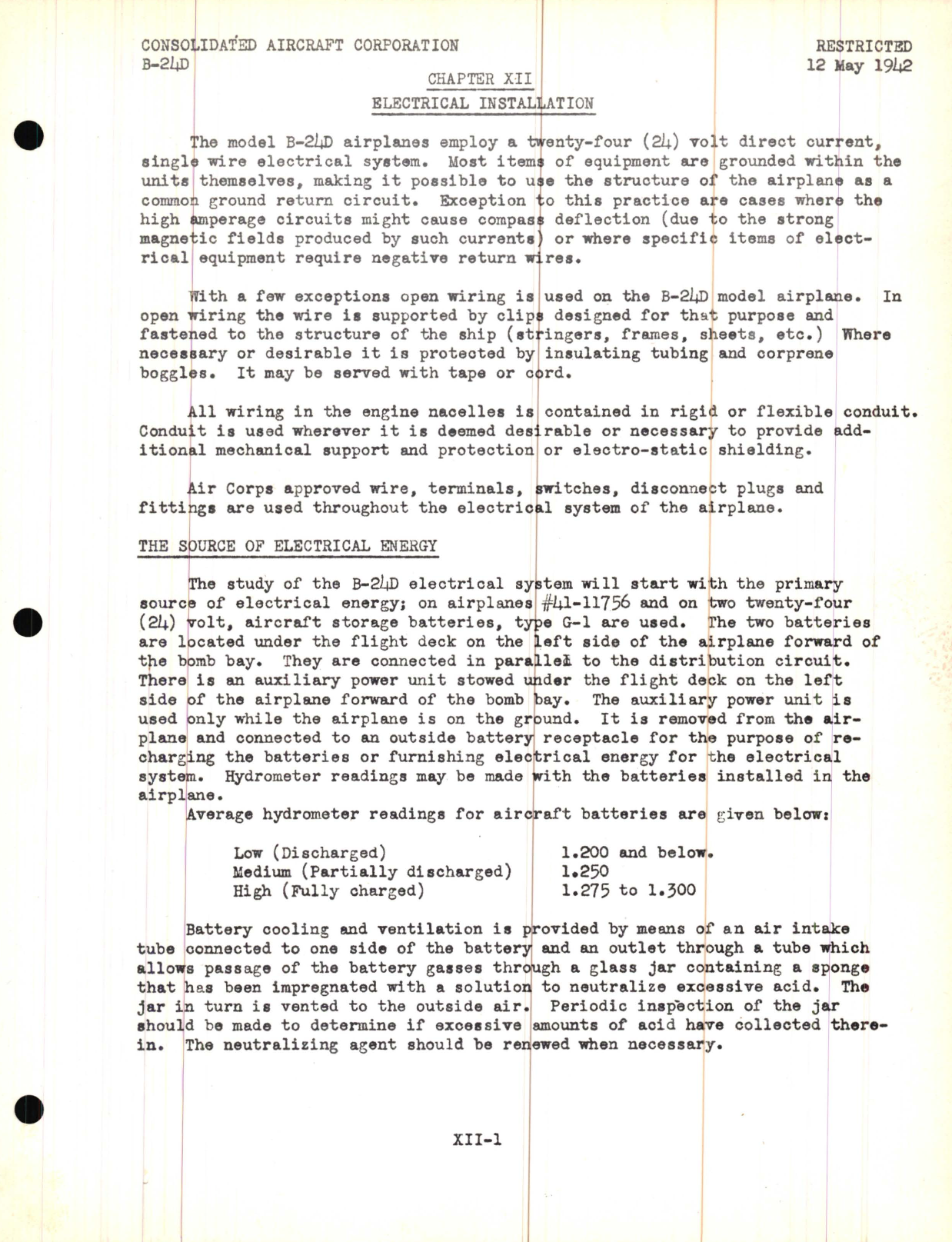 Sample page 5 from AirCorps Library document: Electrical System Lecture, B-24D Model - Familiarization Manual