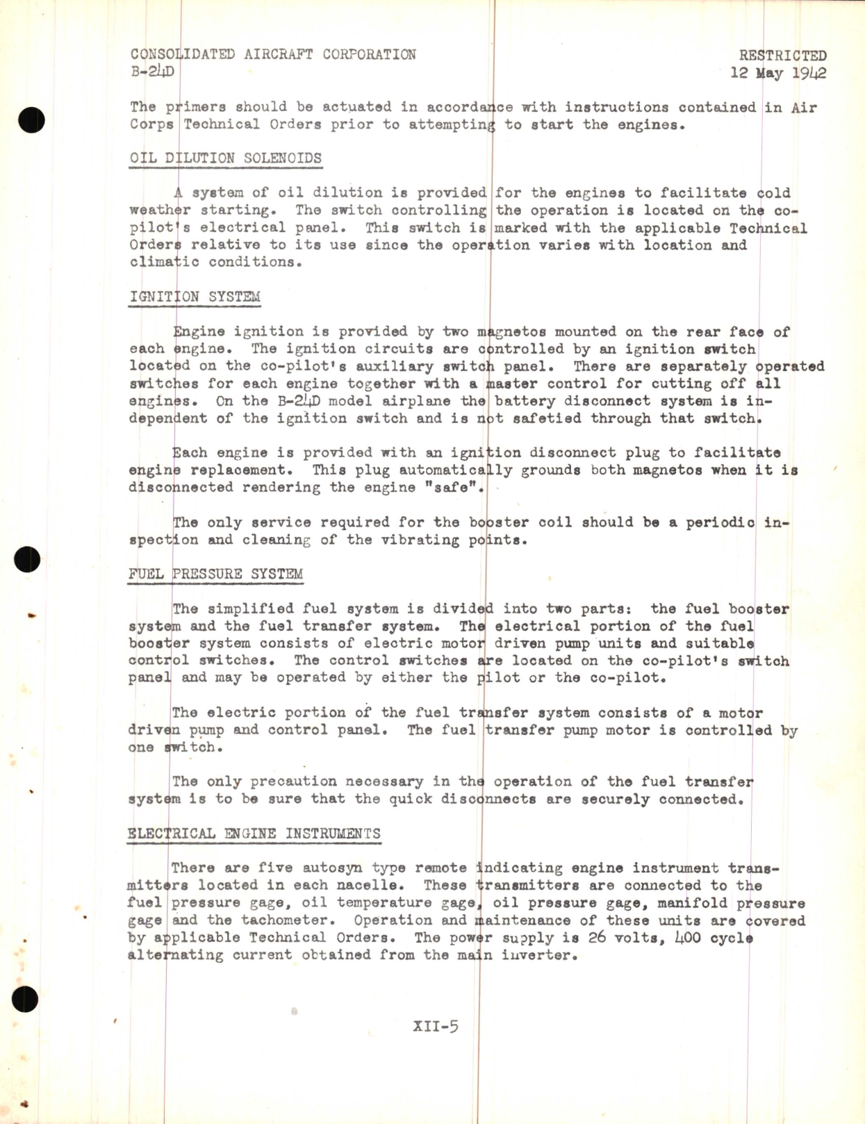 Sample page 9 from AirCorps Library document: Electrical System Lecture, B-24D Model - Familiarization Manual