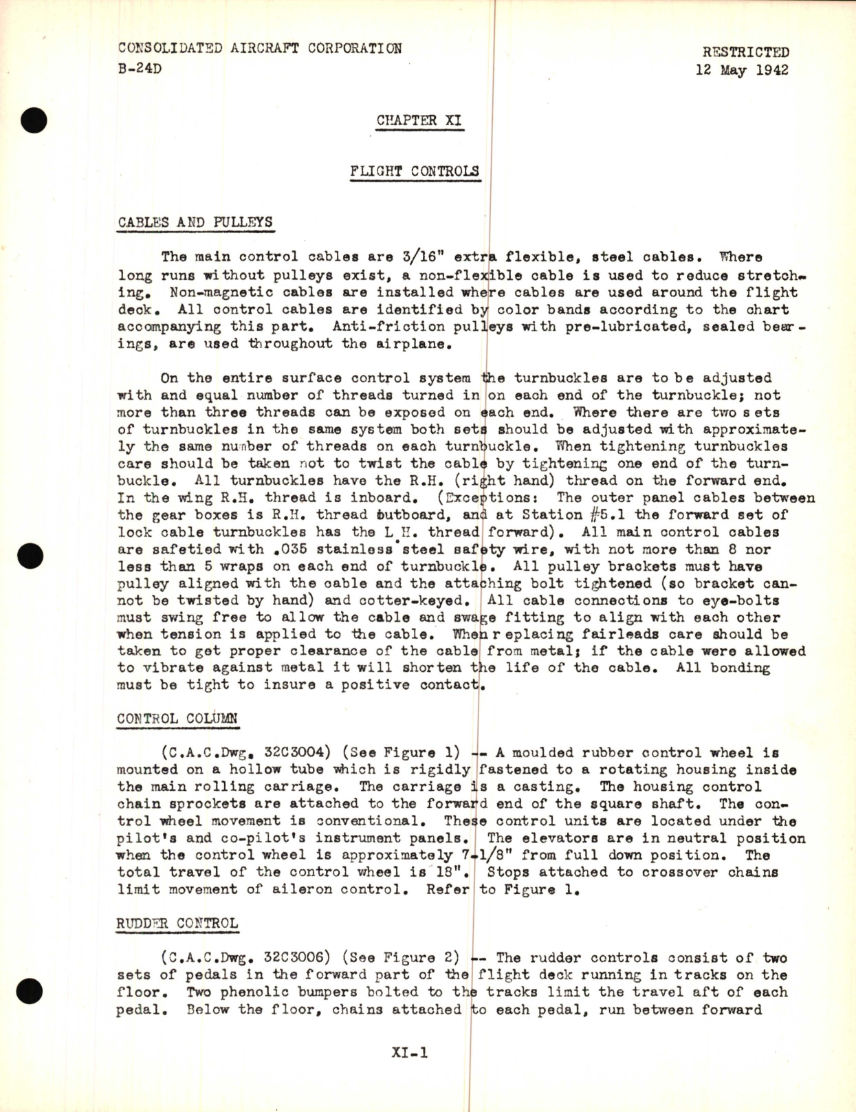 Sample page 5 from AirCorps Library document: Flight Controls Lecture, B-24D Model - Familiarization Manual