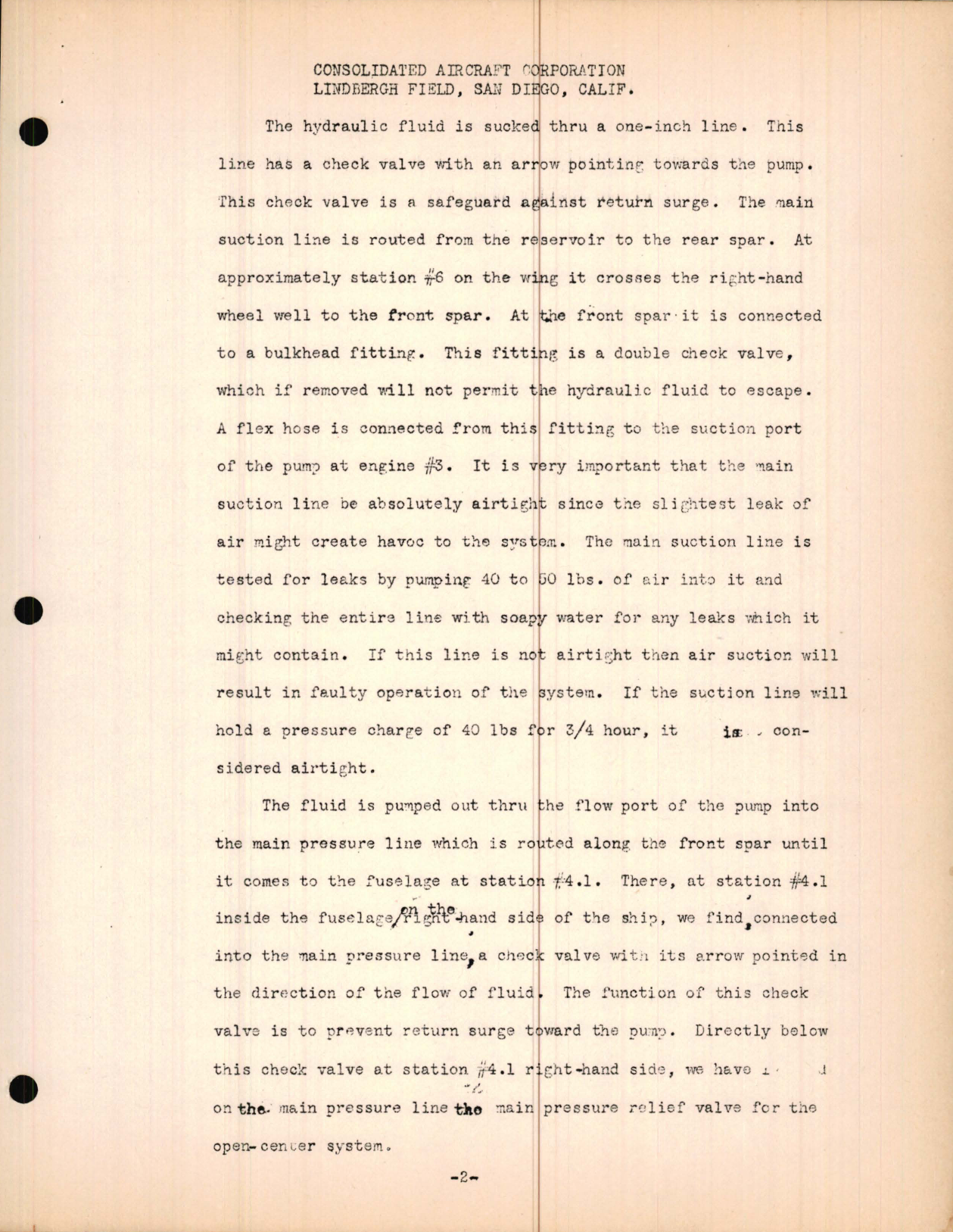 Sample page 7 from AirCorps Library document: Hydraulics Lecture, B-24D Model - Familiarization Manual