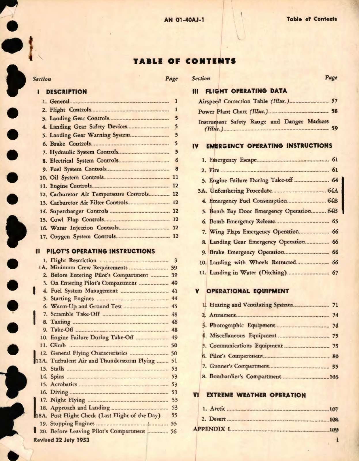 Sample page 1 from AirCorps Library document: Pilot's Handbook for Army Models A-26B and A-26C Airplanes