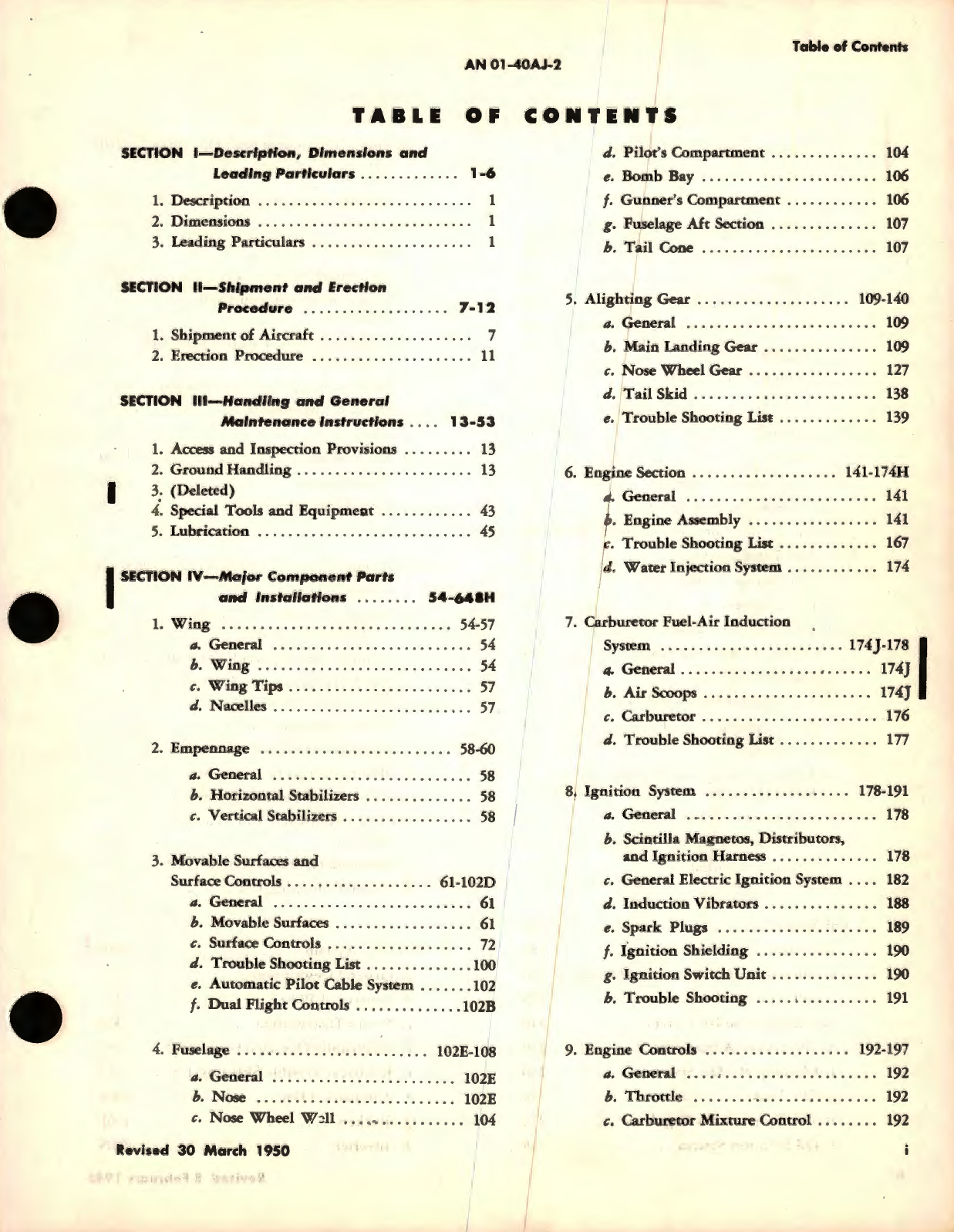 Sample page 7 from AirCorps Library document: Erection and Maintenance Instructions for USAF Series B-26B, B-26C and RB-26C Aircraft