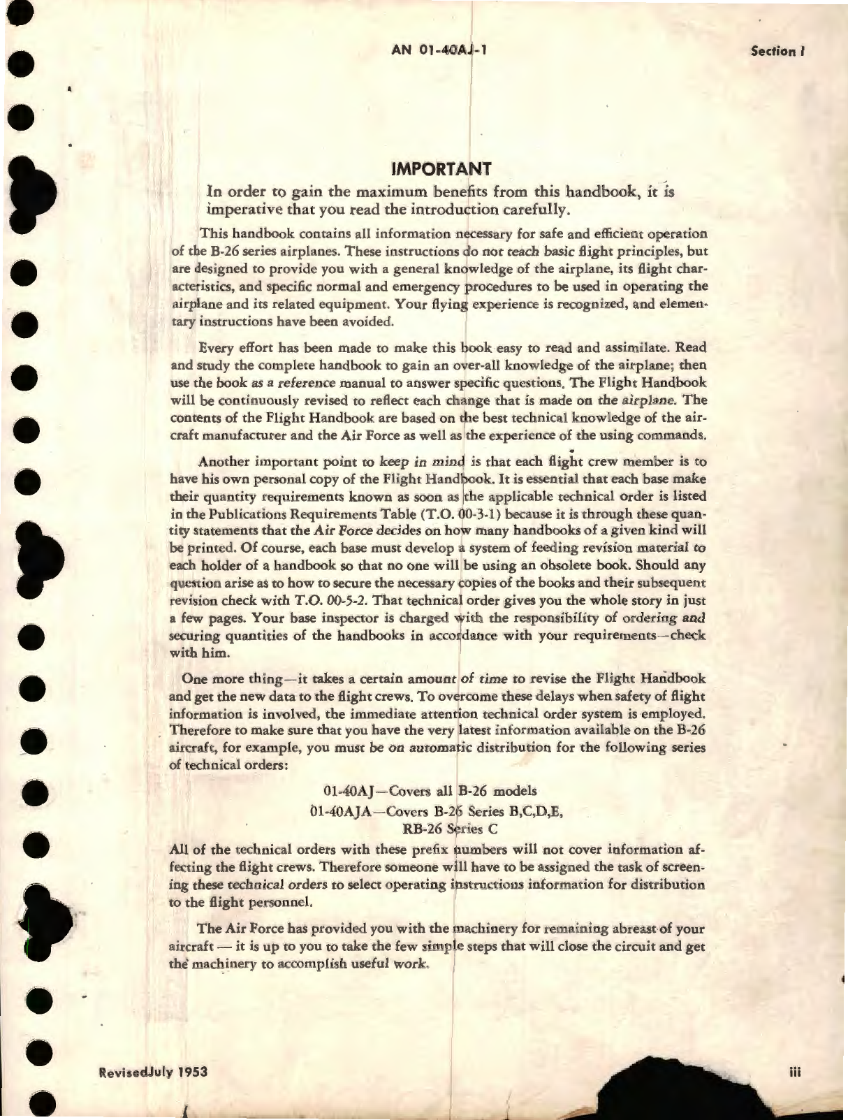 Sample page 5 from AirCorps Library document: Flight Operating Instructions for USAF B-26B, B-26C Navy Model JD-1 Aircraft