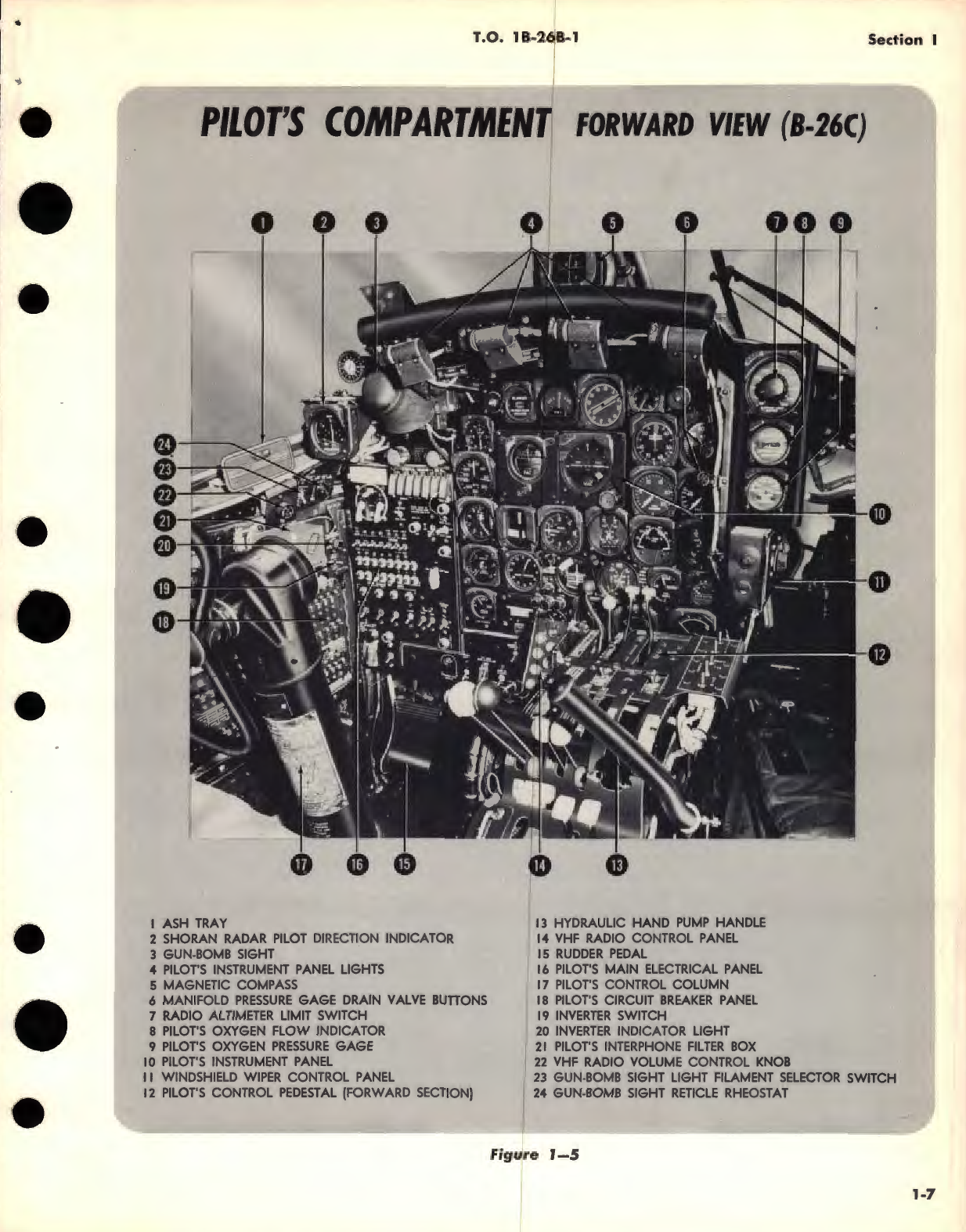 Sample page 9 from AirCorps Library document: T.O. No. 1B-26B-1, Formerly AN 01-40AJ-1, Handbook Flight Operating Instructions for USA Series B-26B, B-26C Navy Model JD-1 Aircraft