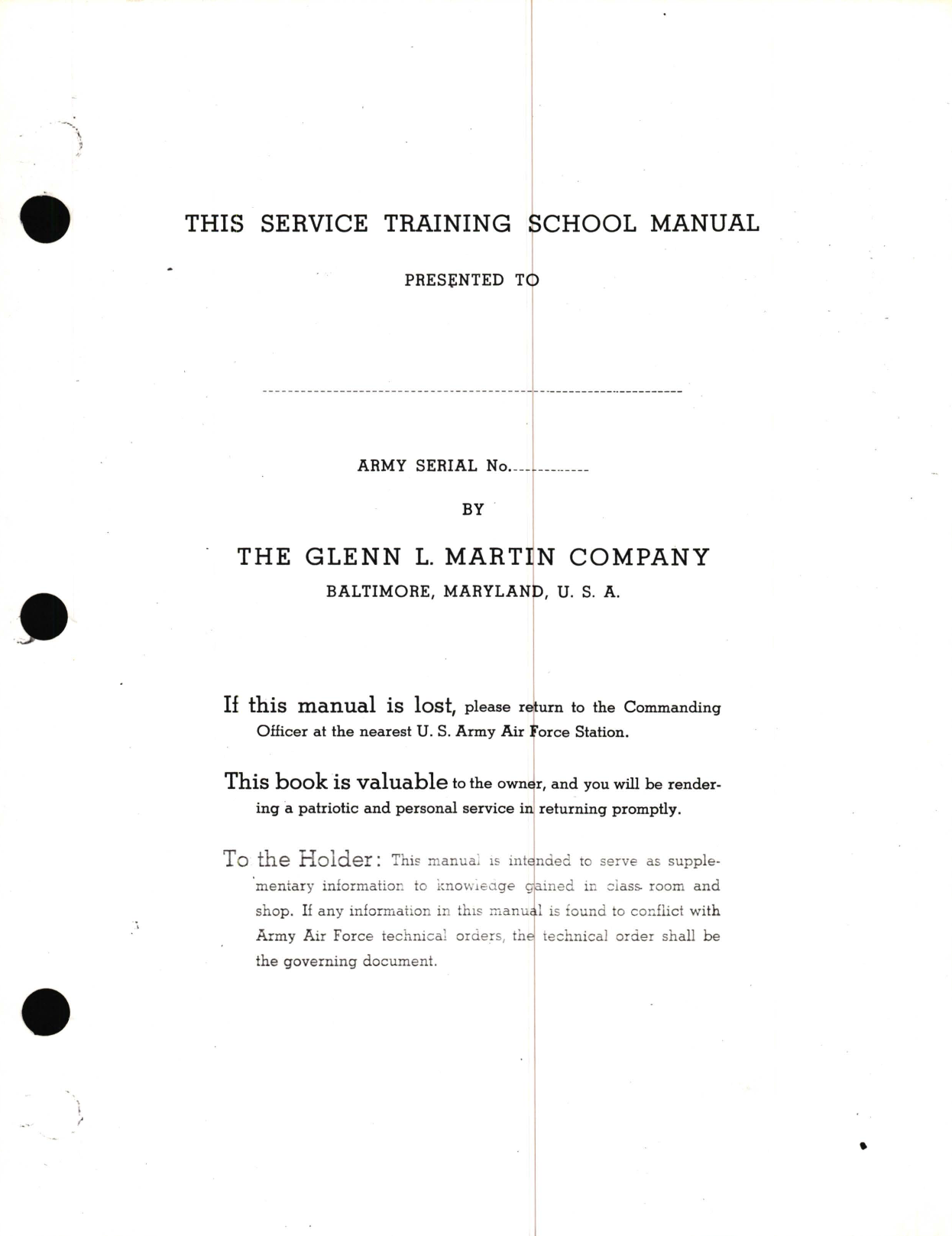 Sample page 1 from AirCorps Library document: B-26, Study Assignment and Questionnaire for the 20th Army Air Forces Technical Training Detachment