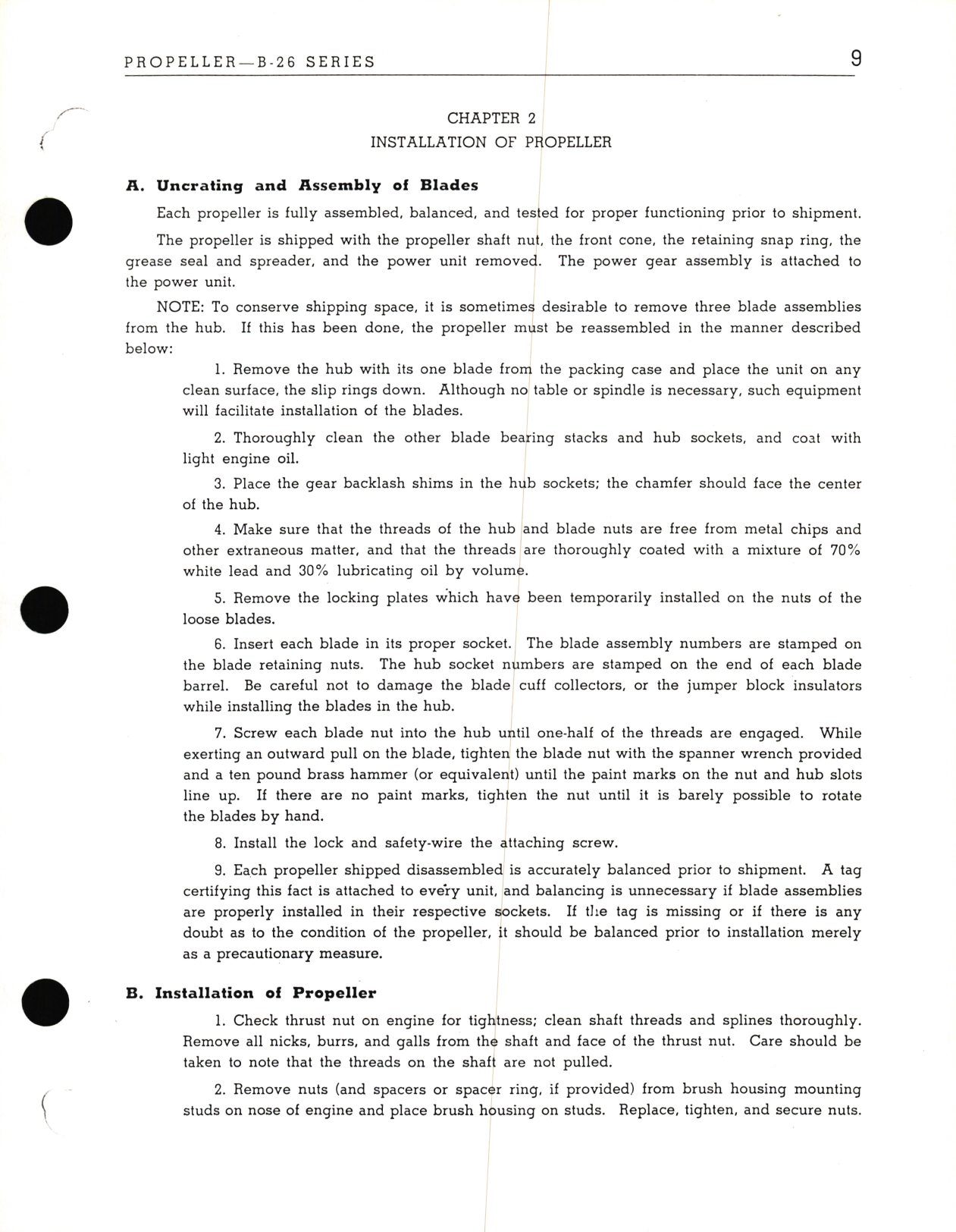 Sample page 9 from AirCorps Library document: Curtis Electric Propeller B-26 Series