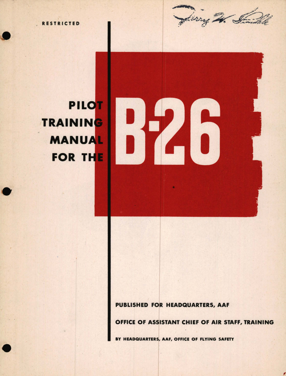 Sample page 1 from AirCorps Library document: Pilot Training Manual for the B-26