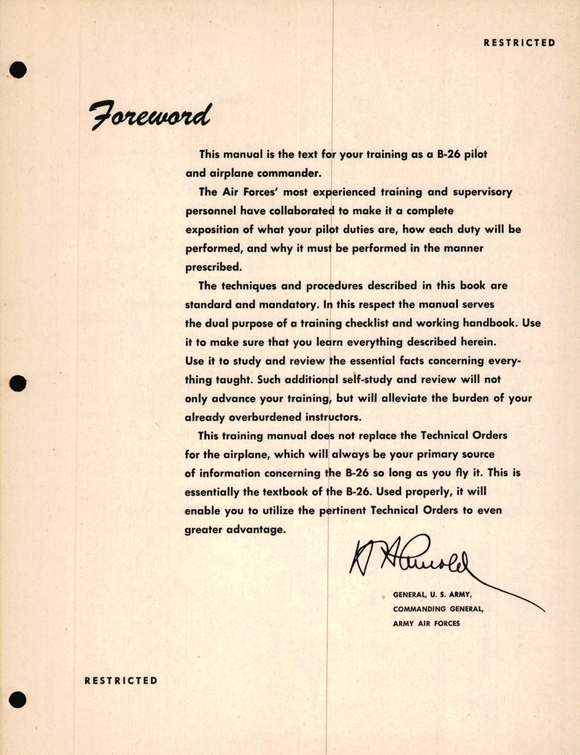 Sample page 3 from AirCorps Library document: Pilot Training Manual for the B-26