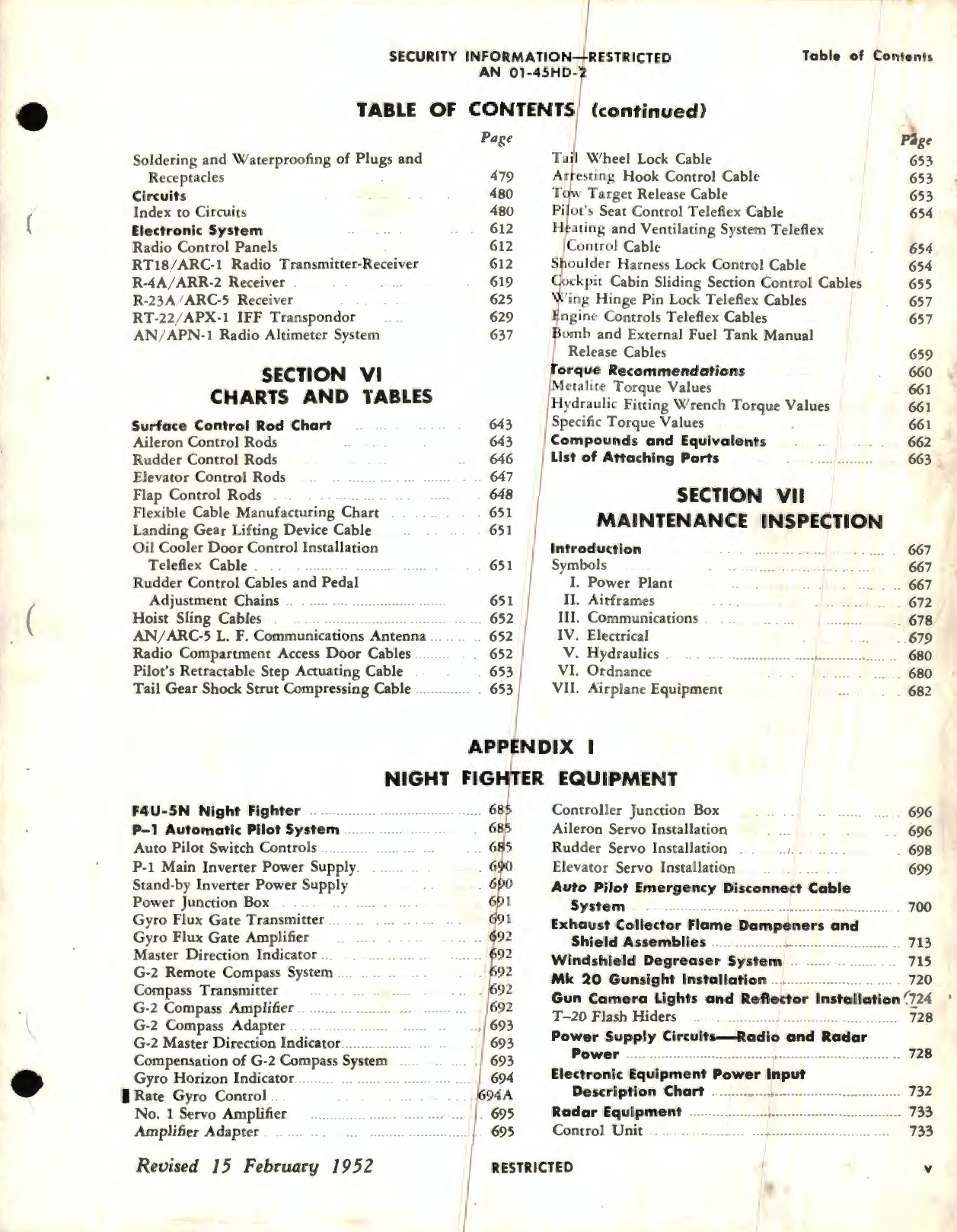 Sample page 9 from AirCorps Library document: Erection and Maintenance Instructions for Navy Models F4U-5, F4U-5N, F4U-5NL, F4U-5P Aircraft