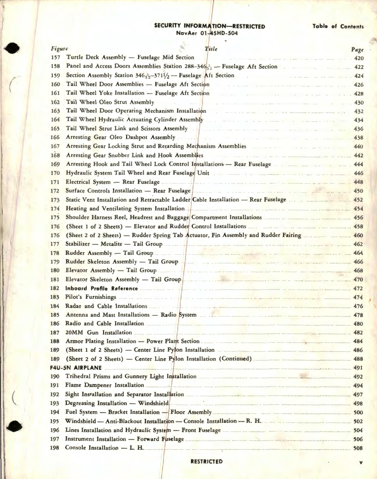 Sample page 7 from AirCorps Library document: Illustrated Maintenance Parts List for Navy Models F4U-5, -5N, -5NL, and -5P Aircraft