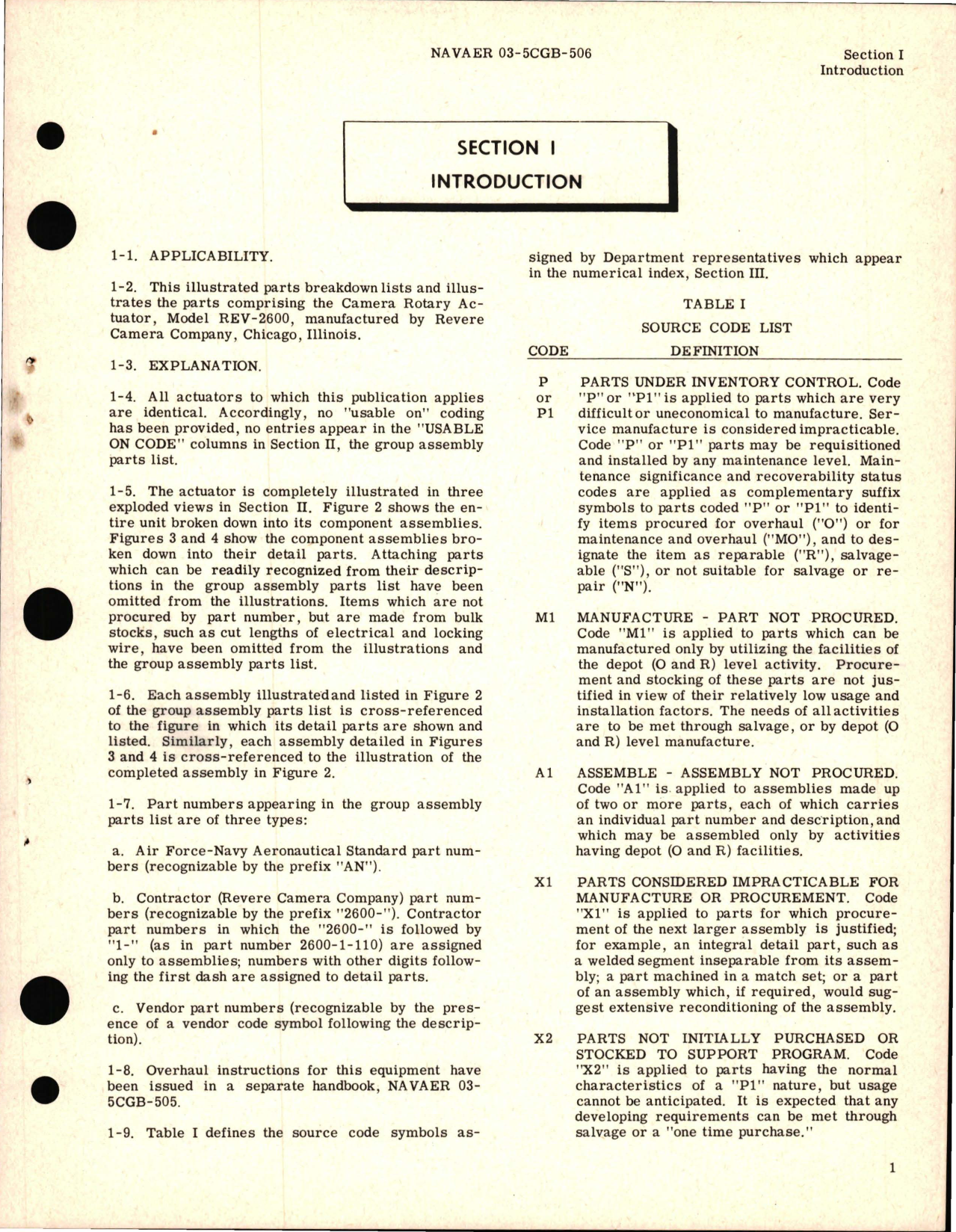 Sample page 5 from AirCorps Library document: Illustrated Parts Breakdown for Rotary Camera Actuator Model REV-2600A - Part 2600-0-58 