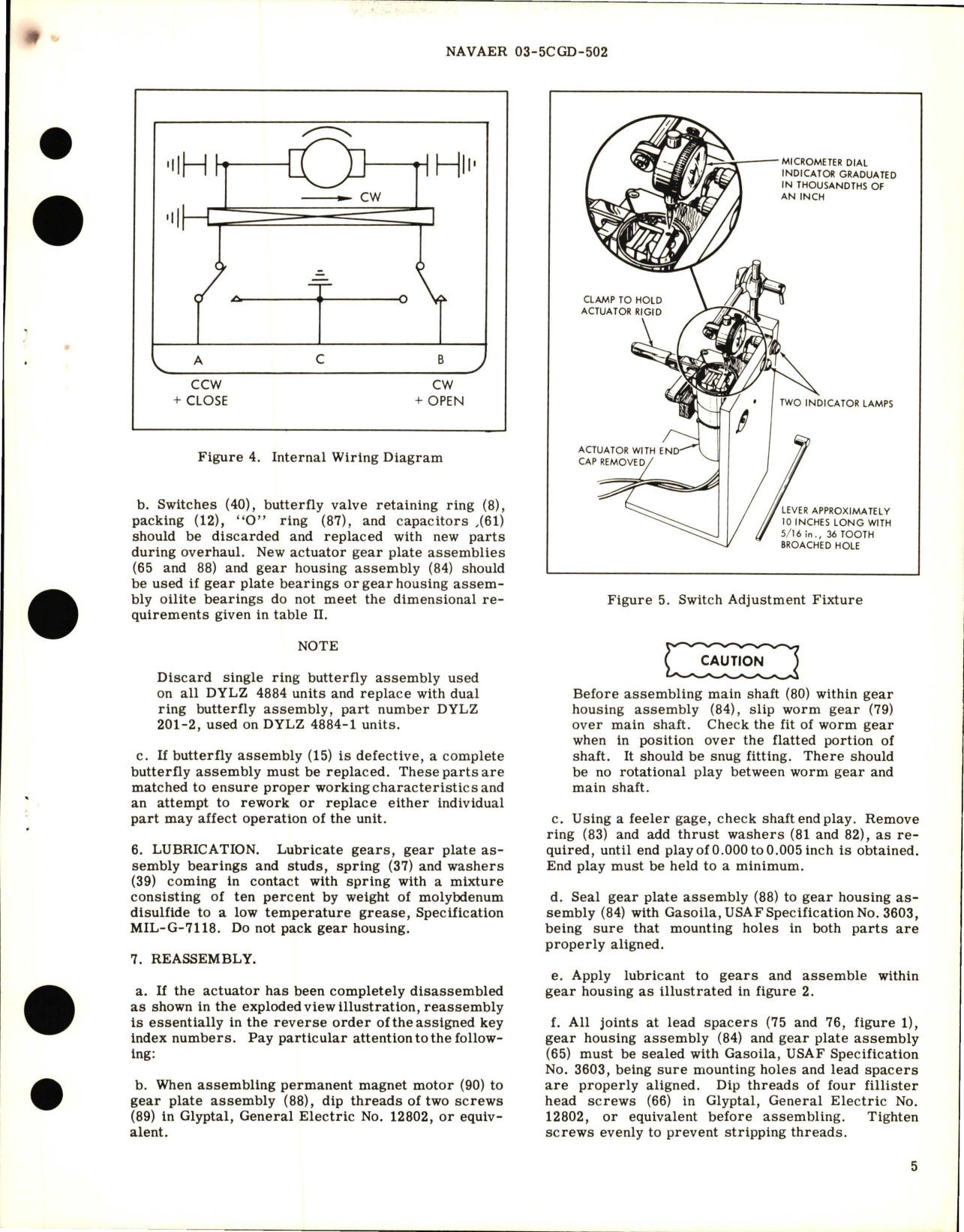 Sample page 5 from AirCorps Library document: Overhaul Instructions with Parts Breakdown for Valve and Actuator Assembly - DYLZ 4884 and DYLZ 4884-1 