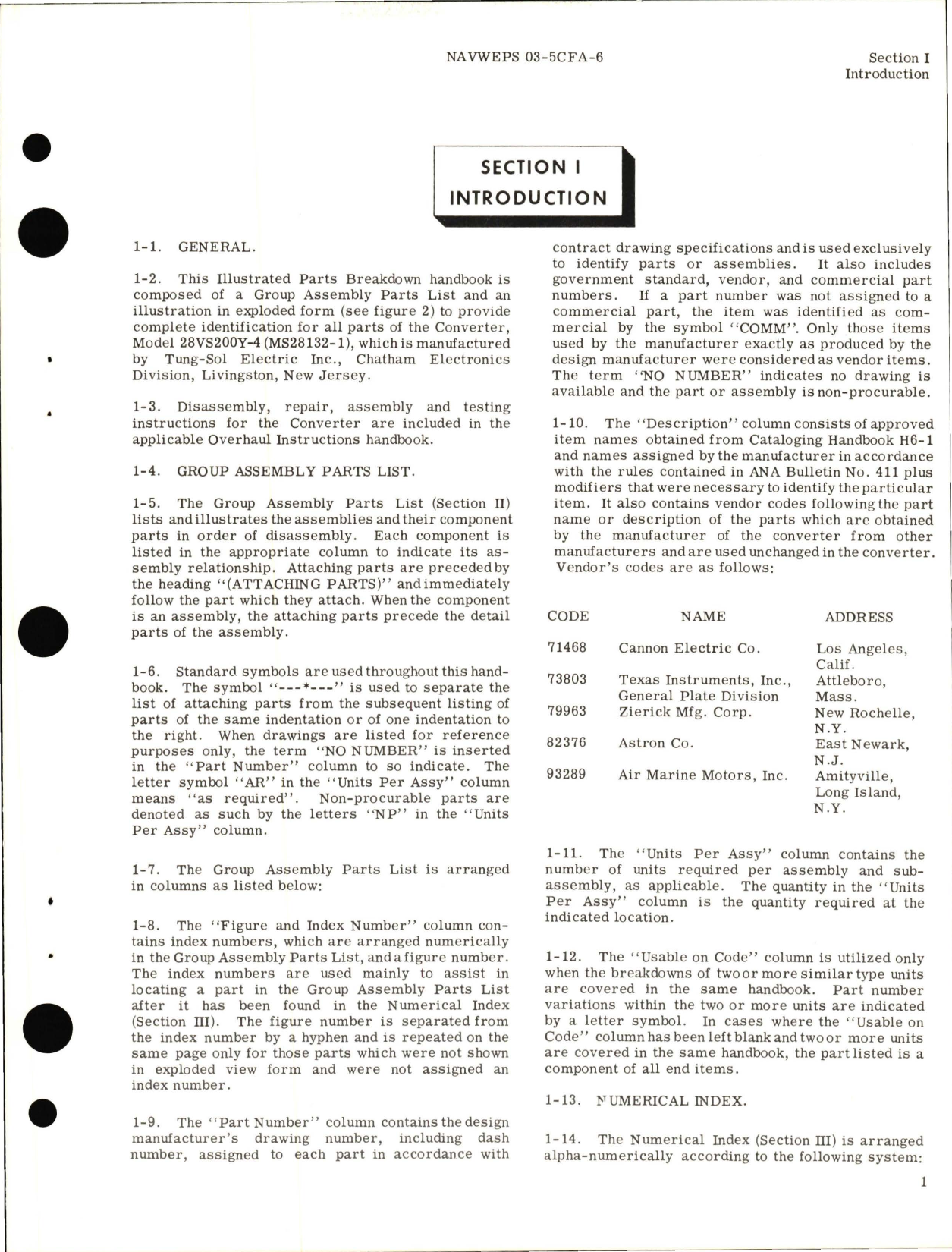 Sample page 5 from AirCorps Library document: Illustrated Parts Breakdown for Class A Converter, 200 Ampere - Part 28VS200Y-4 - Type MS28132-1 