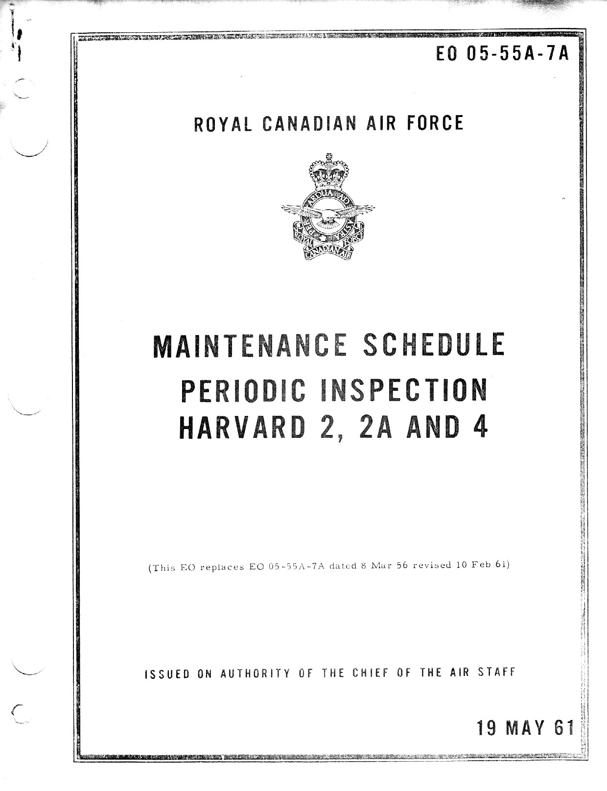 Sample page 1 from AirCorps Library document: Maintenance Schedule Periodic Inspection for Harvard 2, 2A, and 4