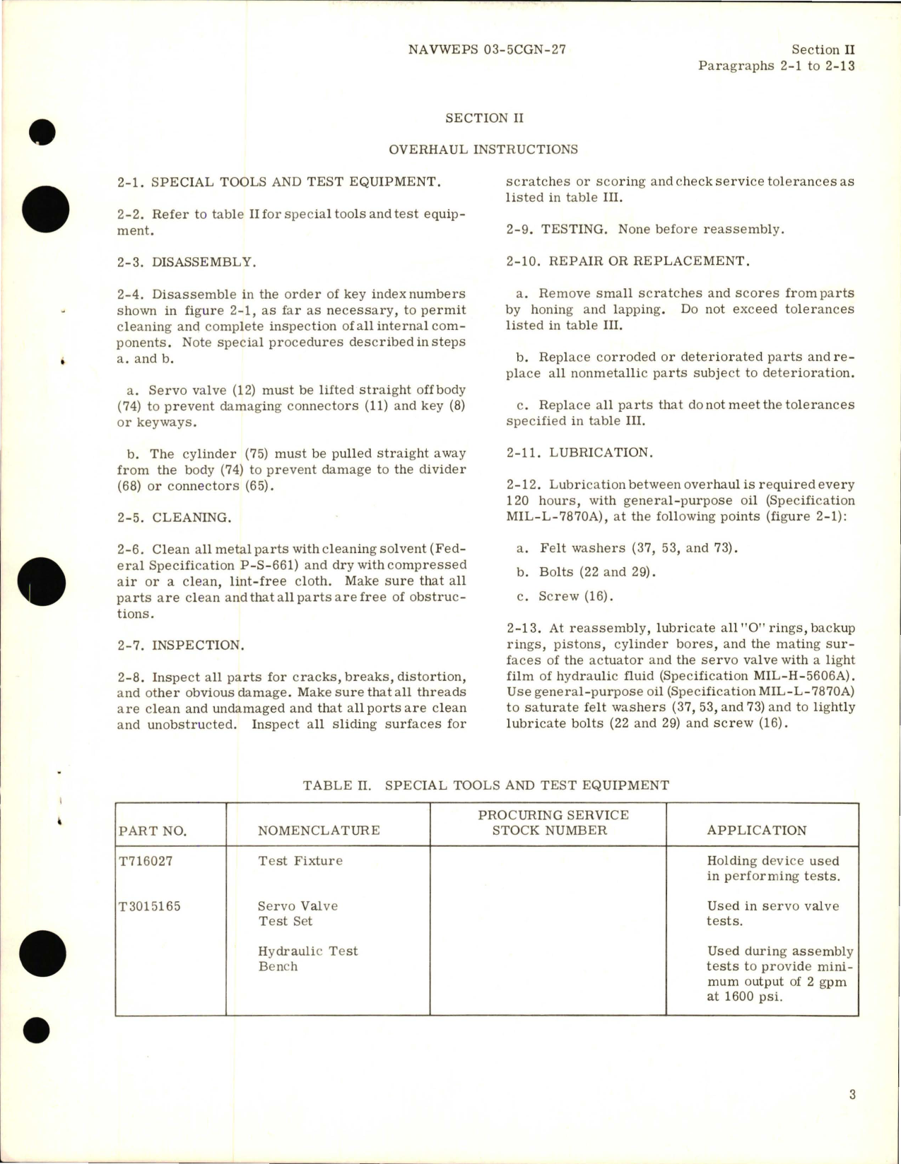 Sample page 5 from AirCorps Library document: Overhaul Instructions for Hydraulic Flight Control Horizontal and Vertical Stabilizer Master Actuator Assembly - Part 247-58717-31