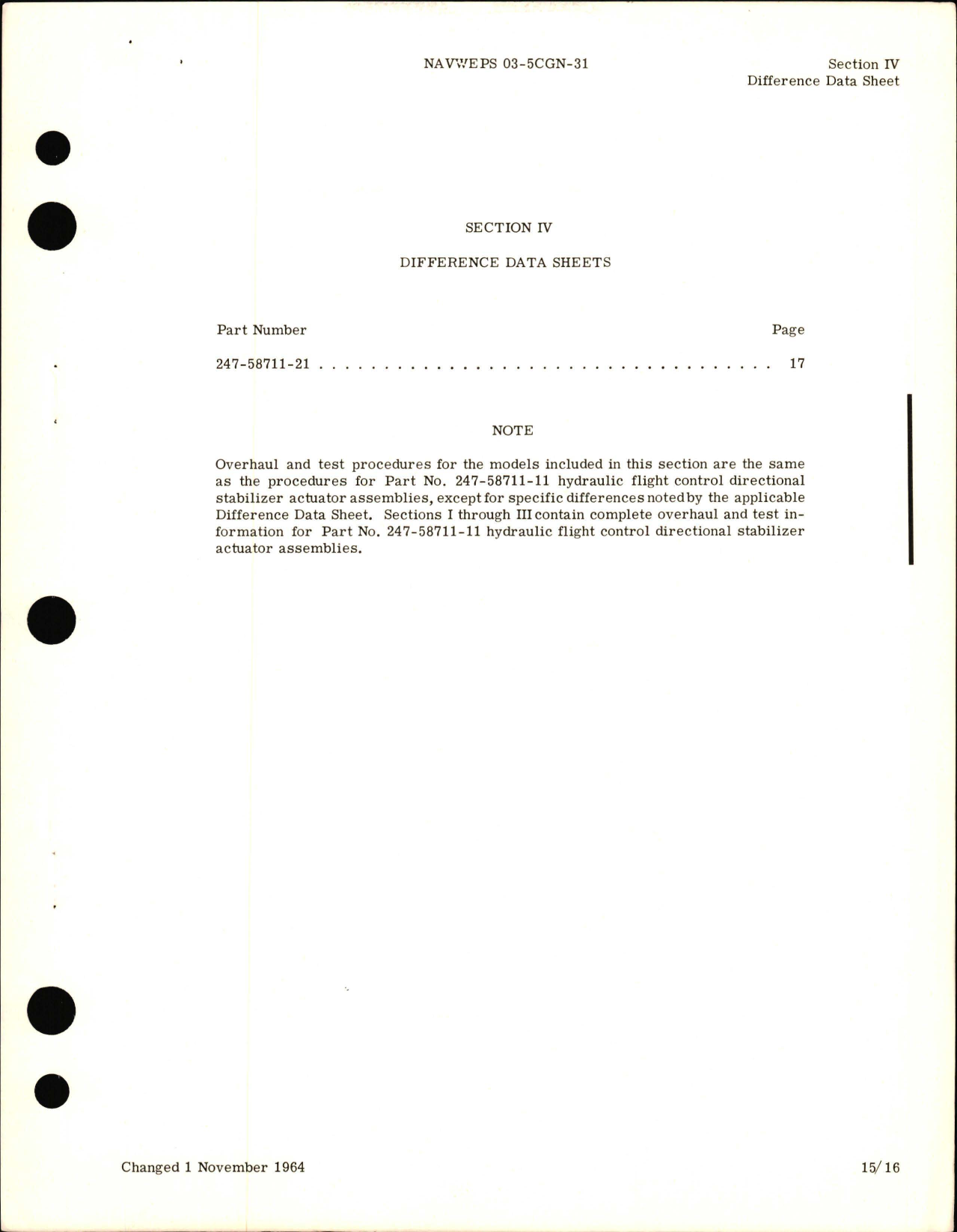 Sample page 9 from AirCorps Library document: Overhaul Instructions for Hydraulic Flight Control, Directional Stabilizer Actuator Assembly - Part 247-58711-11 and 247-58711-21 
