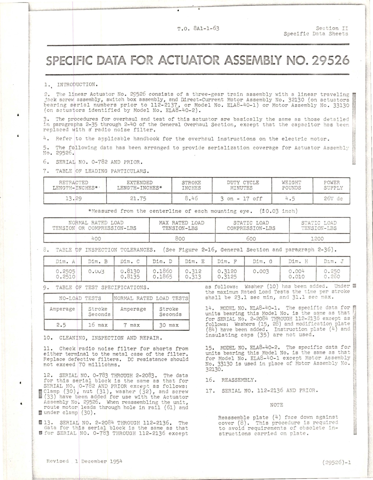 Sample page 9 from AirCorps Library document: Overhaul Instructions for Electric Motor Driven Actuators -Linear and Rotary Torque 