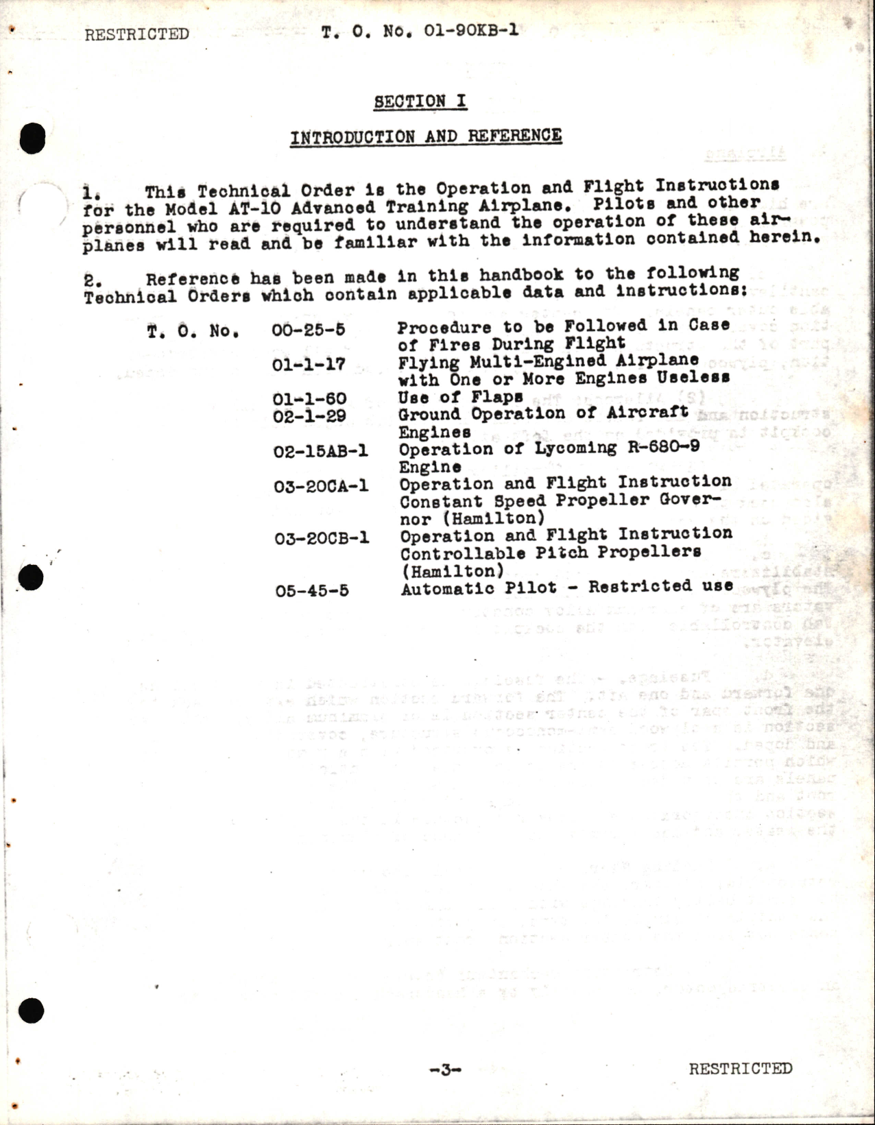 Sample page 5 from AirCorps Library document: Pilot's Flight Operating Instructions for AT-10 