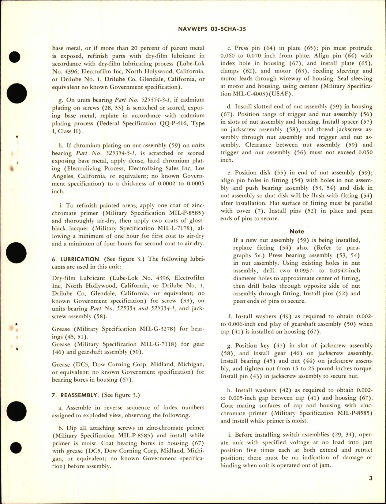Sample page 5 from AirCorps Library document: Overhaul Instructions with Parts Breakdown for Electromechanical Linear Actuators