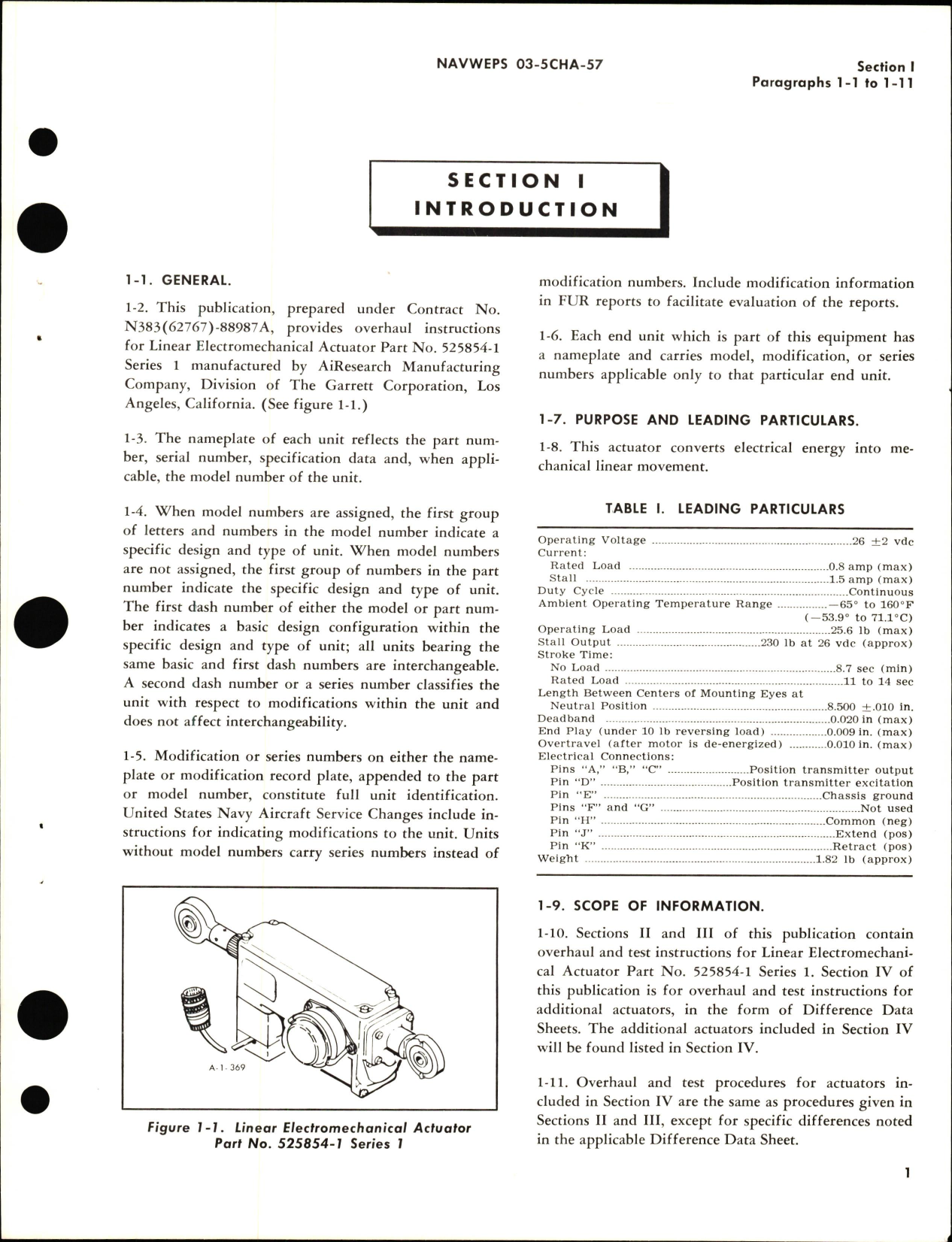Sample page 5 from AirCorps Library document: Overhaul Instructions for Linear Electromechanical Actuator - Part 525854-1